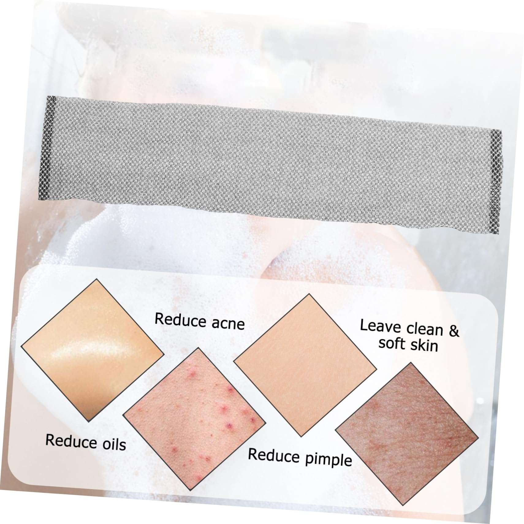 BEBEMOKO 6 Pcs Long Back Towel Bath Gloves Exfoliating Back Scrubber Bath Towels Body Exfoliating Towel Korean Scrubbing Cloth Exfoliating Washcloth Towel Sand off Mitt Body Towel Polyester 5