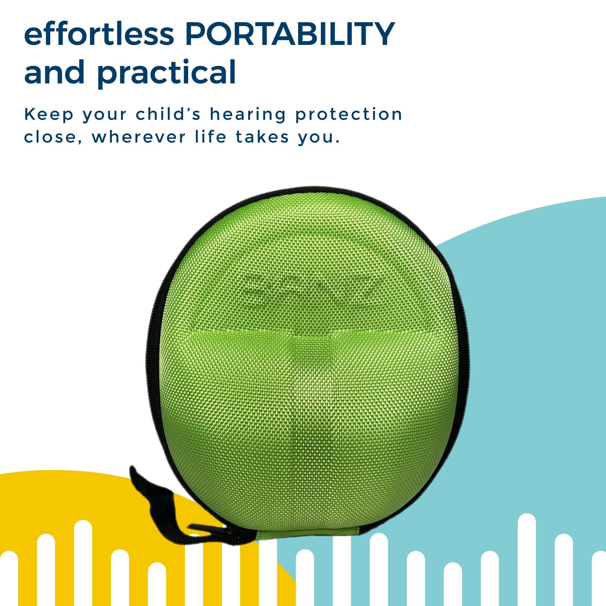 BANZ Baby Earmuff Case 0-36 Months – Lime - Travel Case for Baby & Toddler Headphone Protection – Lightweight, Compact & Durable Earmuff Container 6