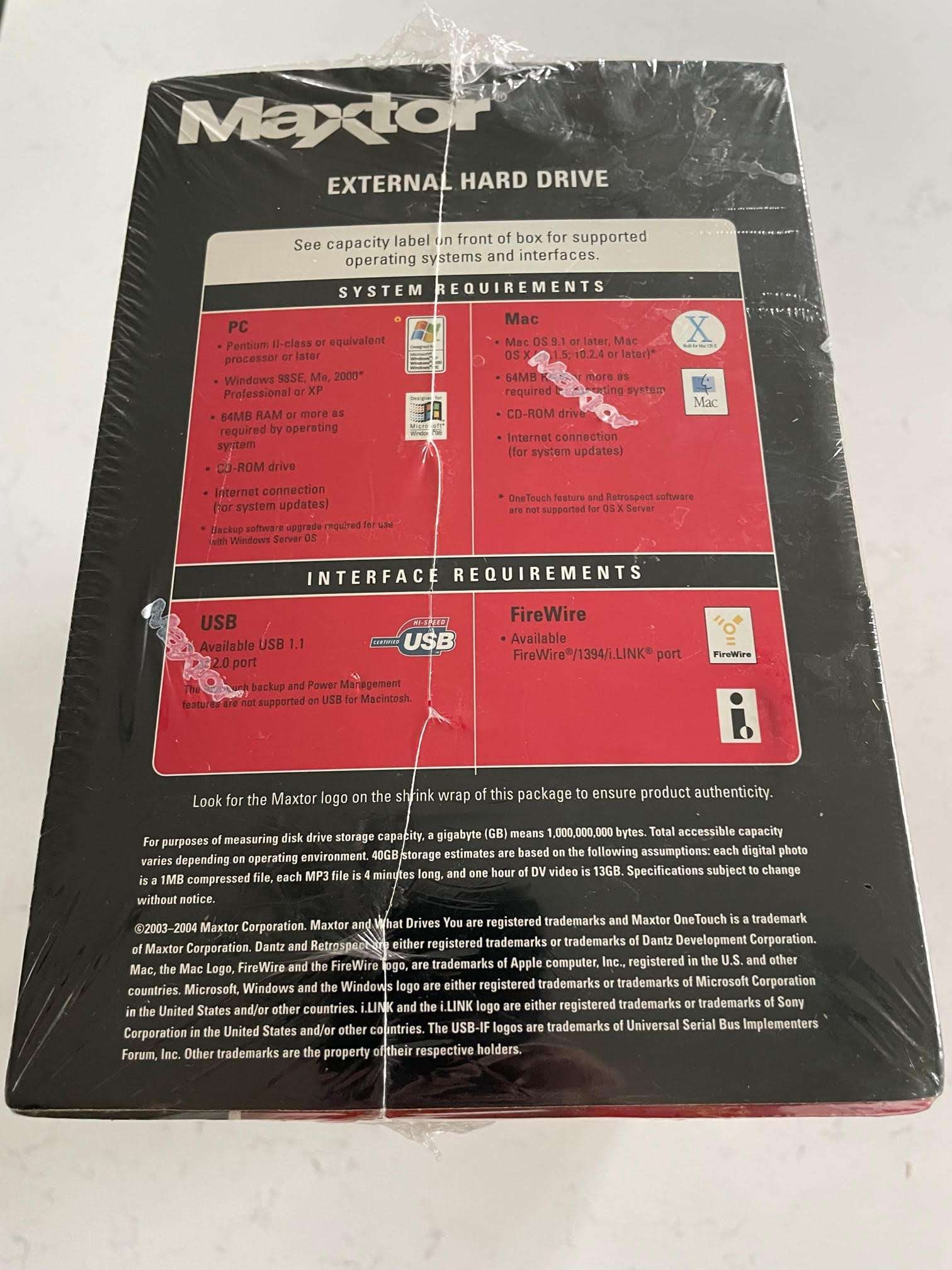 Maxtor A01A250 OneTouch 250 GB FireWire and USB External Hard Drive 6