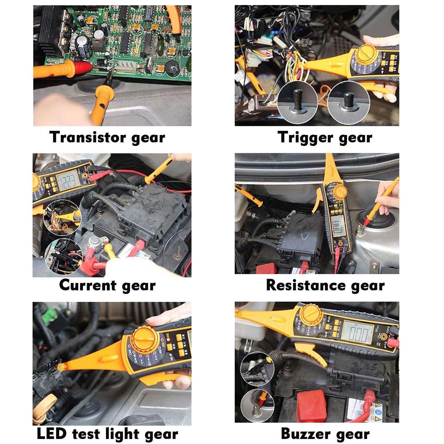 DS-Wang Multimeter Multi-Function Auto Circuit Detector Power Circuit Probe Kit Car Electric Circuit Voltage Tester Multimeter Car Diagnostics Tools 5