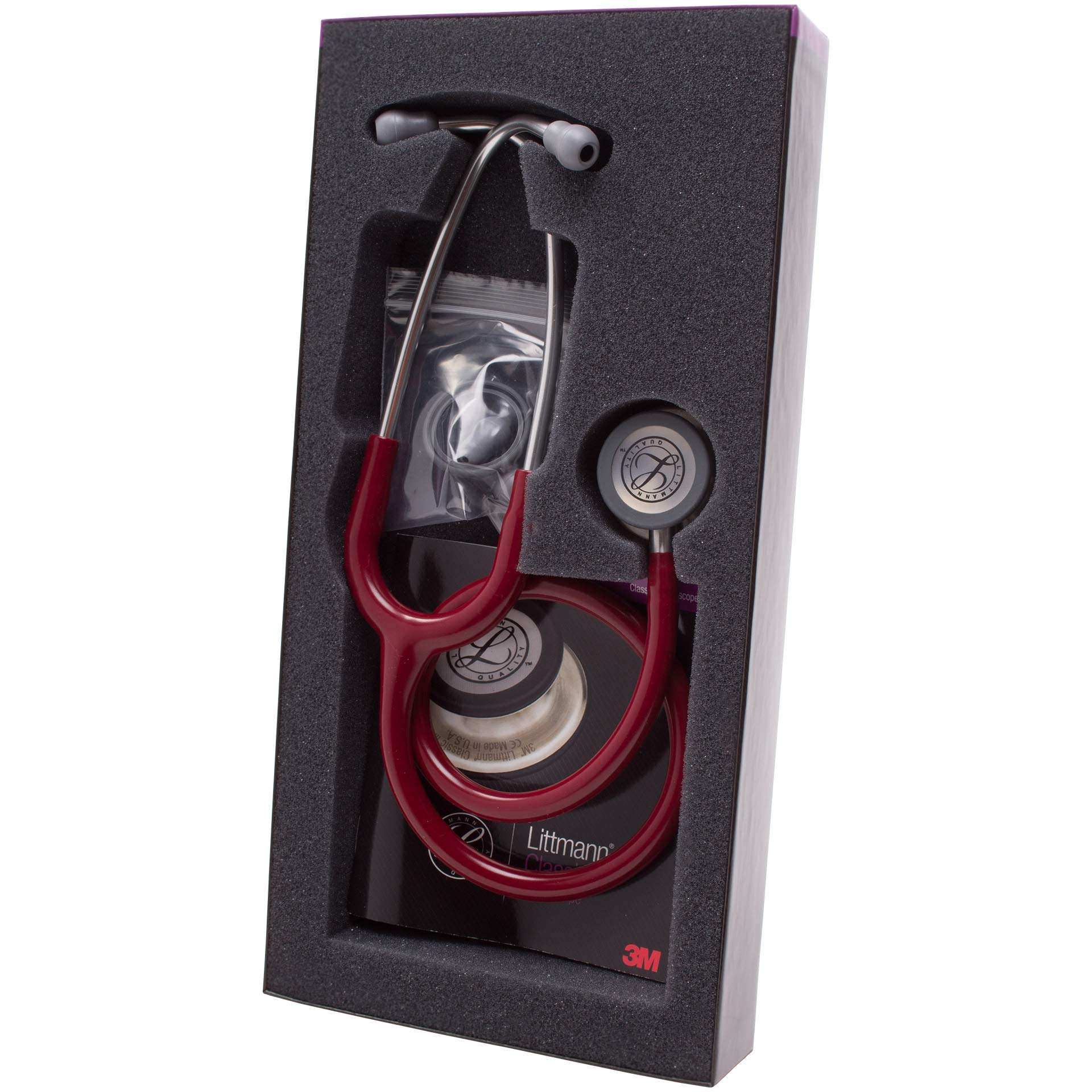 Classic III Stethoscope, for Children and Adult (5627 Burgundy Stainless) 1