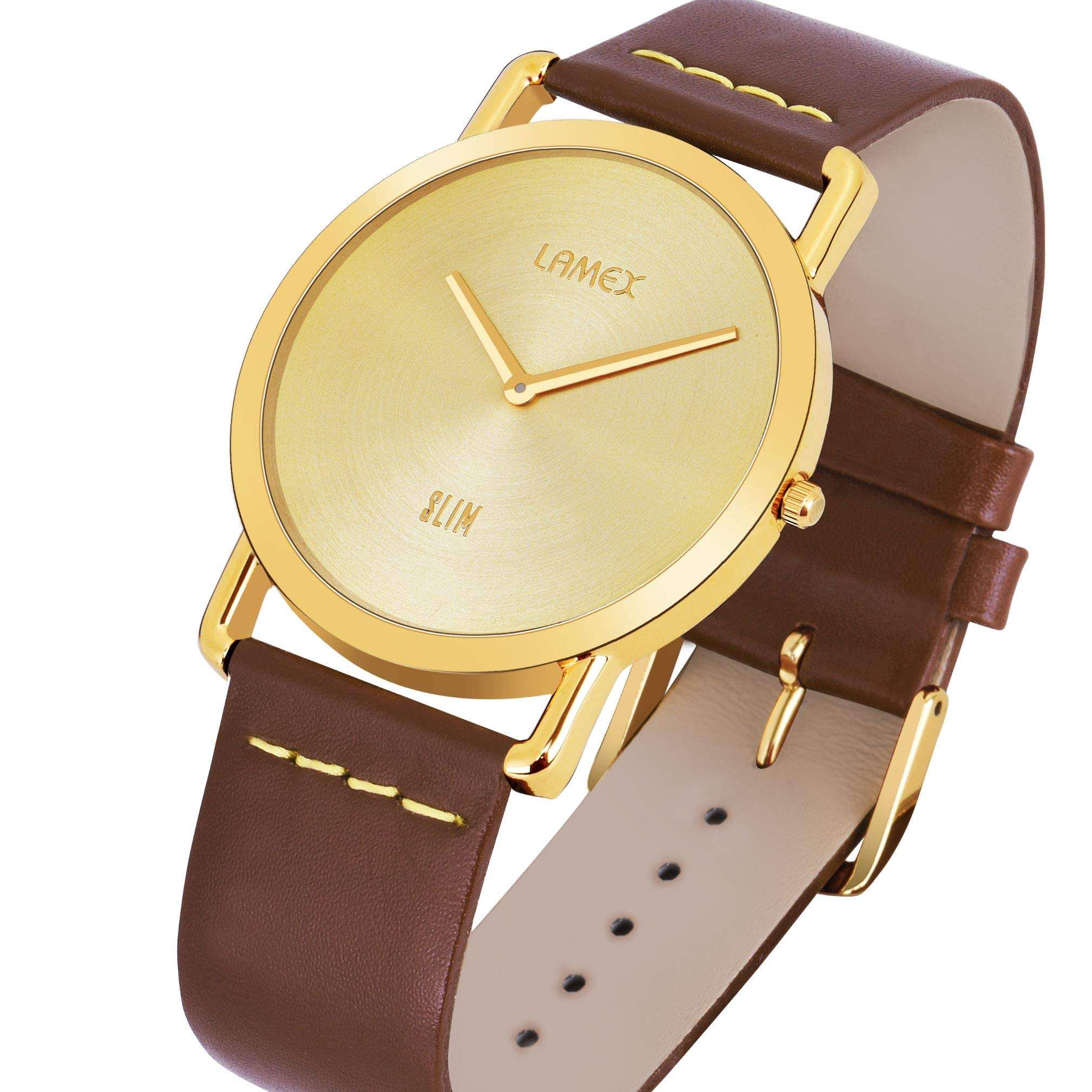 LAMEX Analog Gold Dial Men's Watch-7611-MILANODLX-GLD-GLD 2