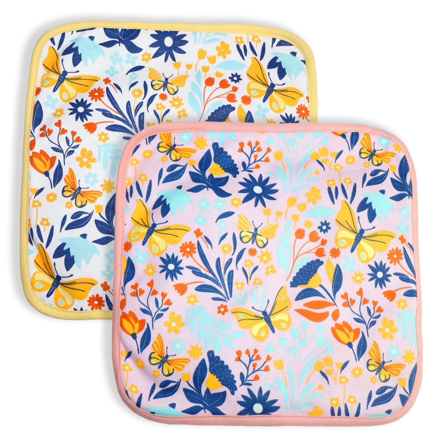 Adhigams New Born Baby Sky Dancer Cotton Napkin | Cotton Baby Napkin for Baby boy and Girl (Pack of 2) 1