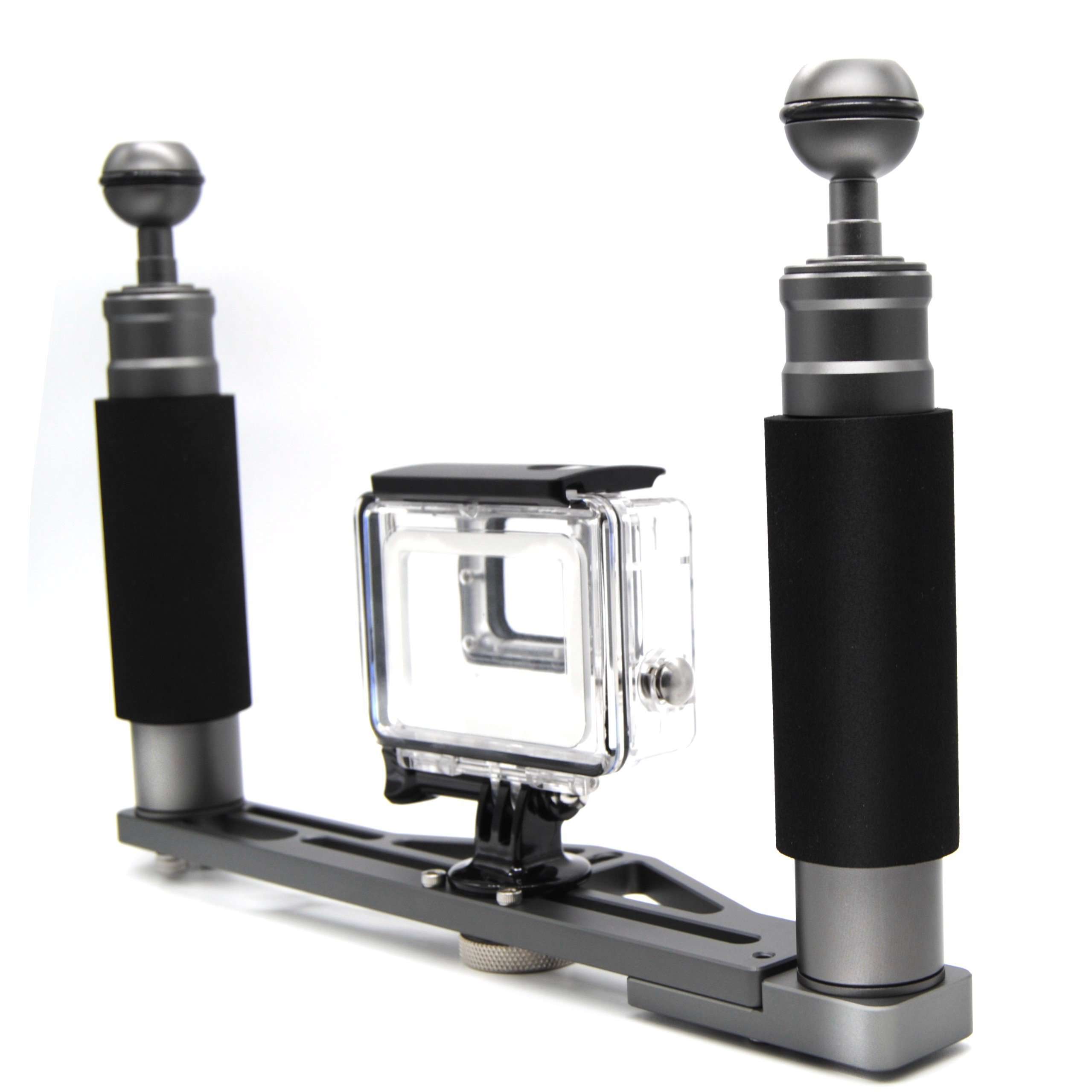 DIVTEK Dual Handheld Stabilizer Tray Handle Grip Support Extended Platform Profession for Rig Underwater Scuba Diving Dive Camera Housings/GoPro/Dome Port/Strobe 4