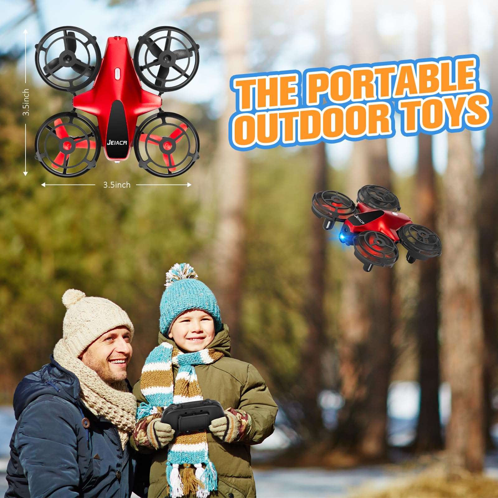 Drones for Kids,Drrntr Mini Drone - Kids Drone with 3D Flip, Auto Hovering,Rc Drone for Kids 8-12 with Headless Mode, 2 Batteries - Indoor Quadcopter,Flying Toys Gifts for Boys and Girls 5