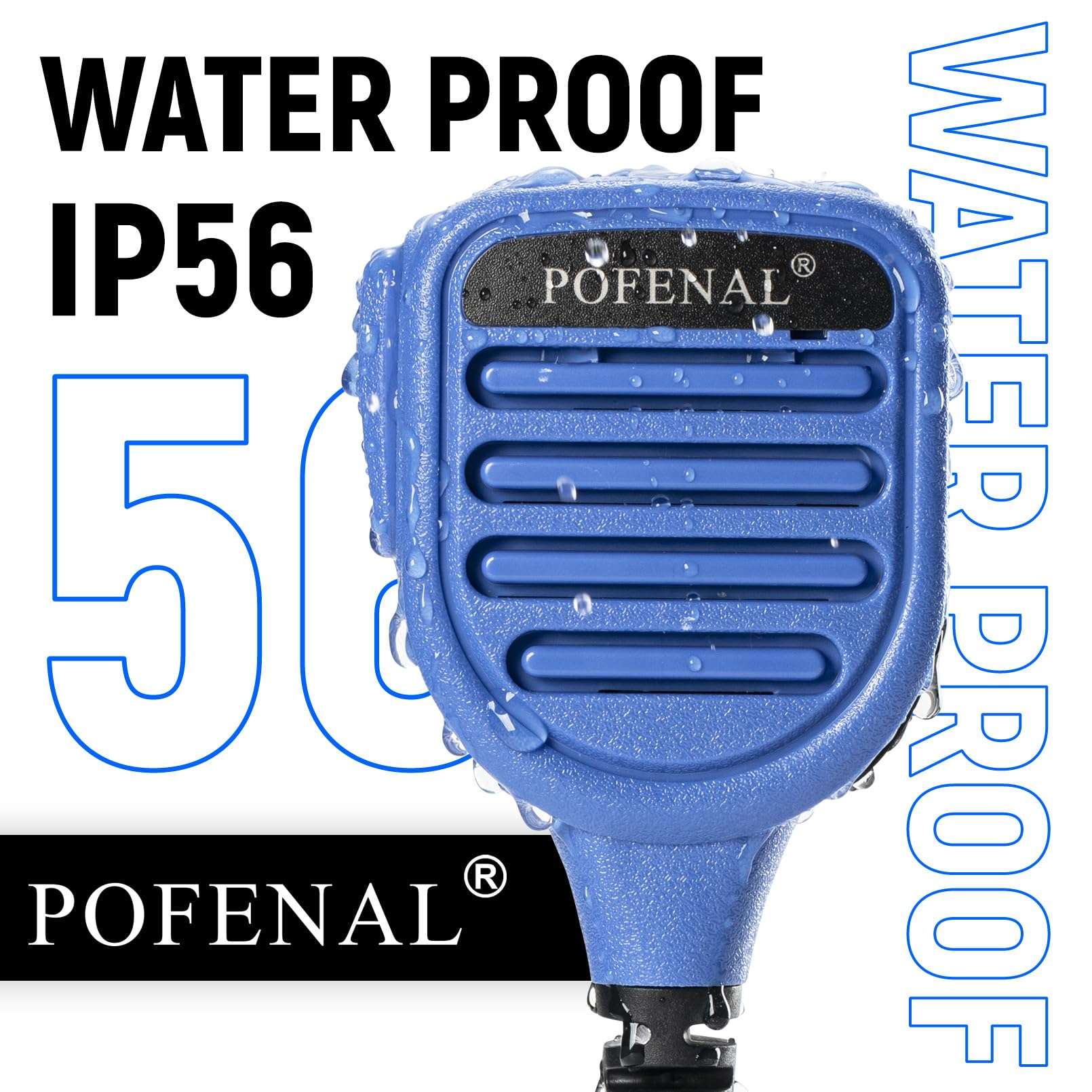 POFENAL Water-Proof Radio Microphone, Remote Shoulder MIC with 3.5mm Jack, Compatible with Motorola XPR6550 XPR7550 XPR7550e APX6000(Green) & 3.5mm Earpiece&1 Pack Large Green Earmolds 4