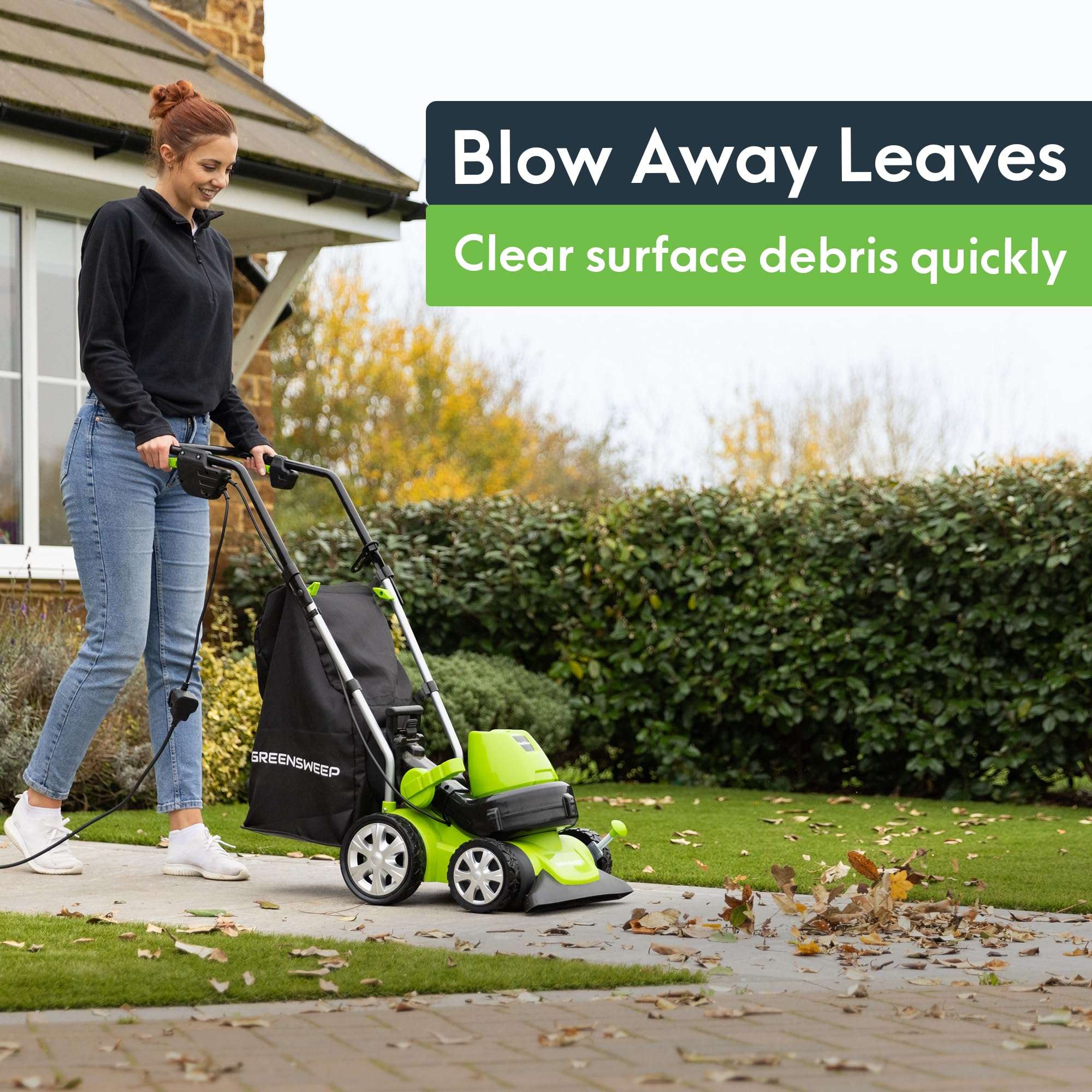 GreenSweep Vac & Blow | 3 in 1 Vacuum, Blower & Mulcher for Artificial Lawns, Grass, Patio's & Driveways 4