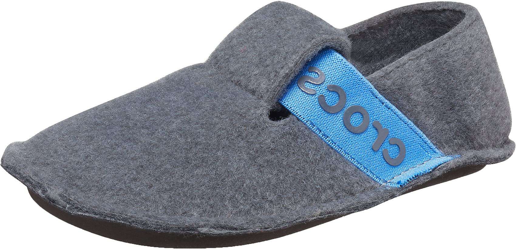 Crocs Kids' Classic Slipper | Comfortable Slip On Fuzzy Slippers for Kids, Slate Grey, 10 Toddler 1