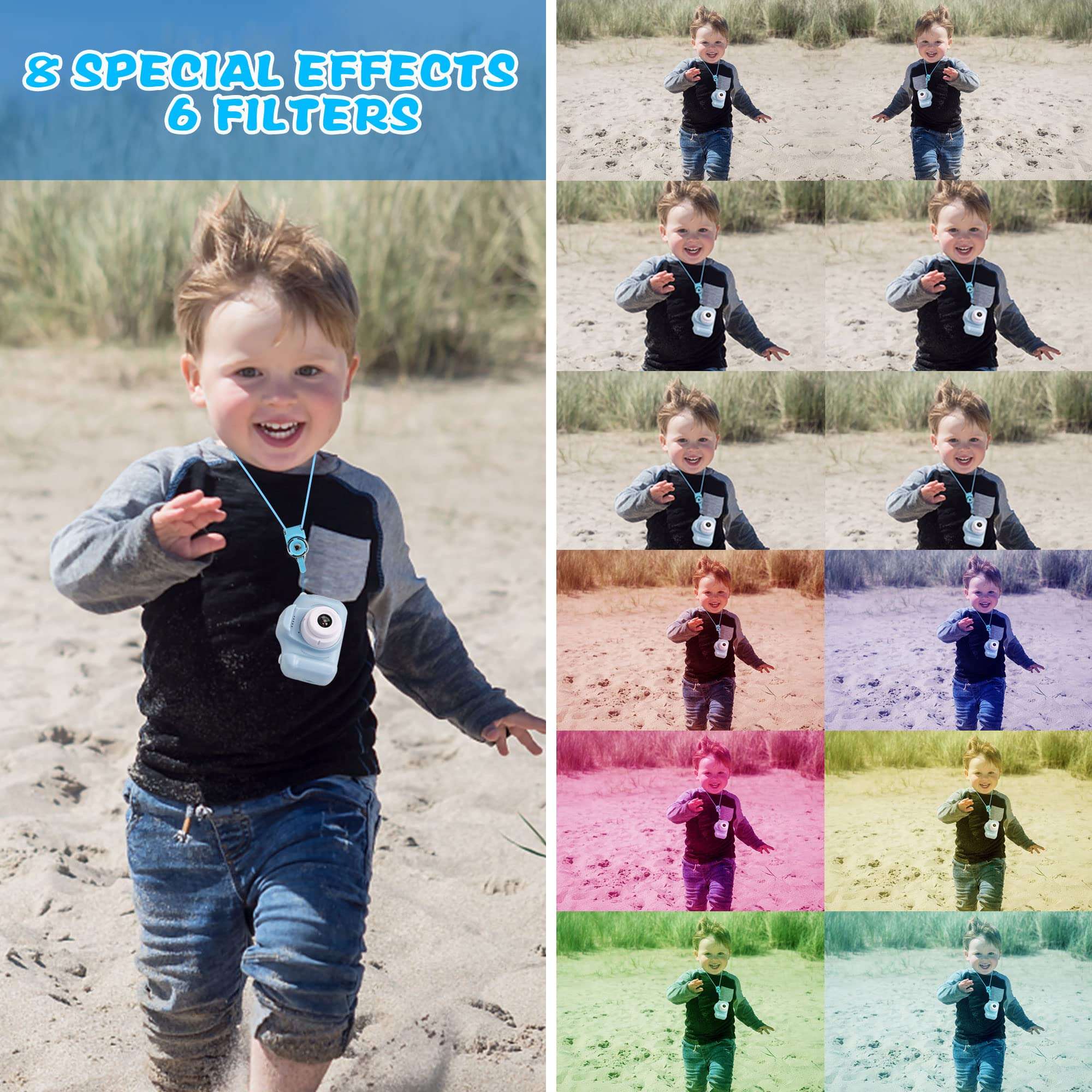 Kids Camera Toys for 3 4 5 6 7 Year Old Girls Toddler Camera for Kids Birthday Festival Gifts for Girls Age 3-9 1080P Video Camcorder with 16G Memory Card 4