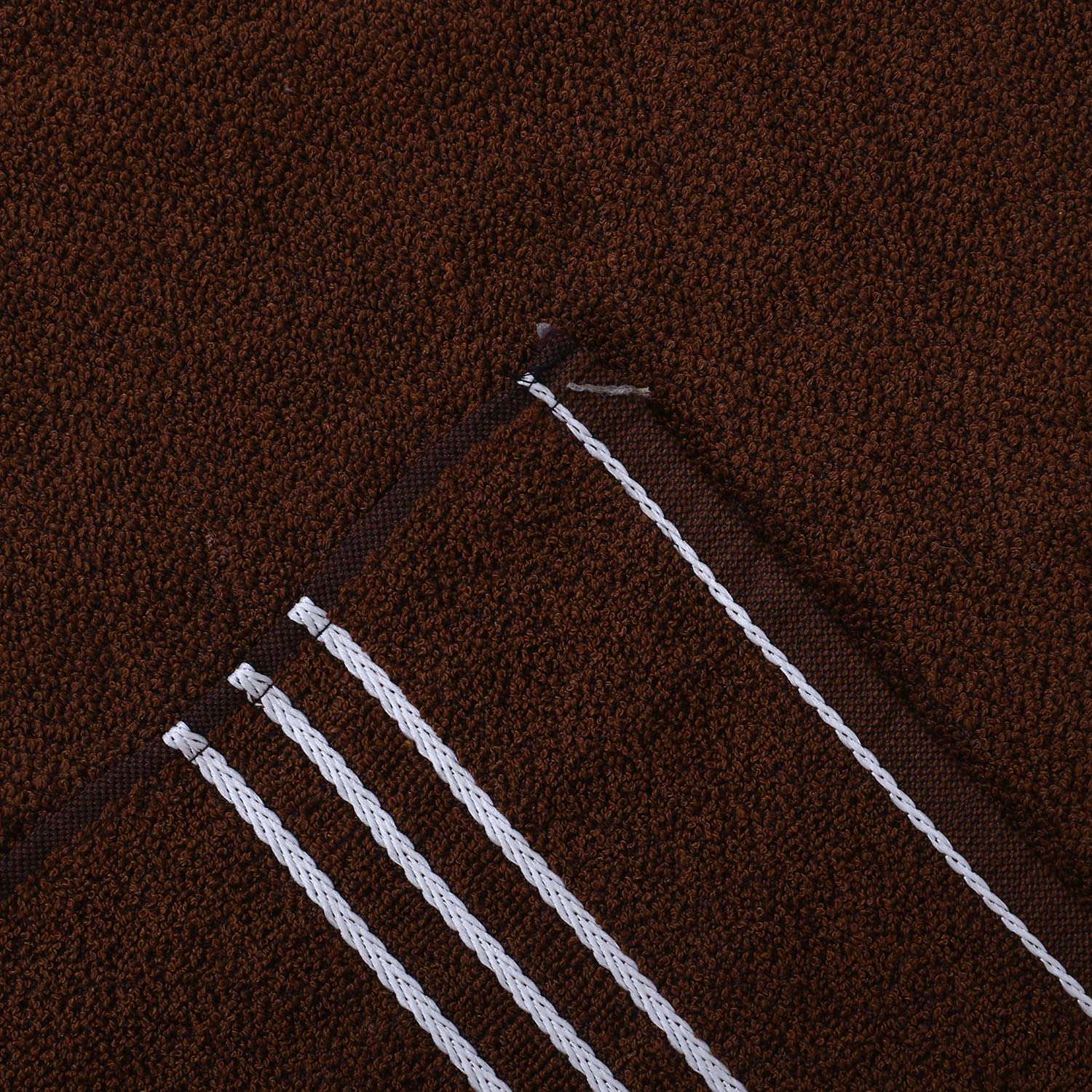 Heart Home Three Stripes Design Super Absorbent Cotton Hand Towel|Face Towel for Men,Women & Kids,Pack of 3 (Brown) 4