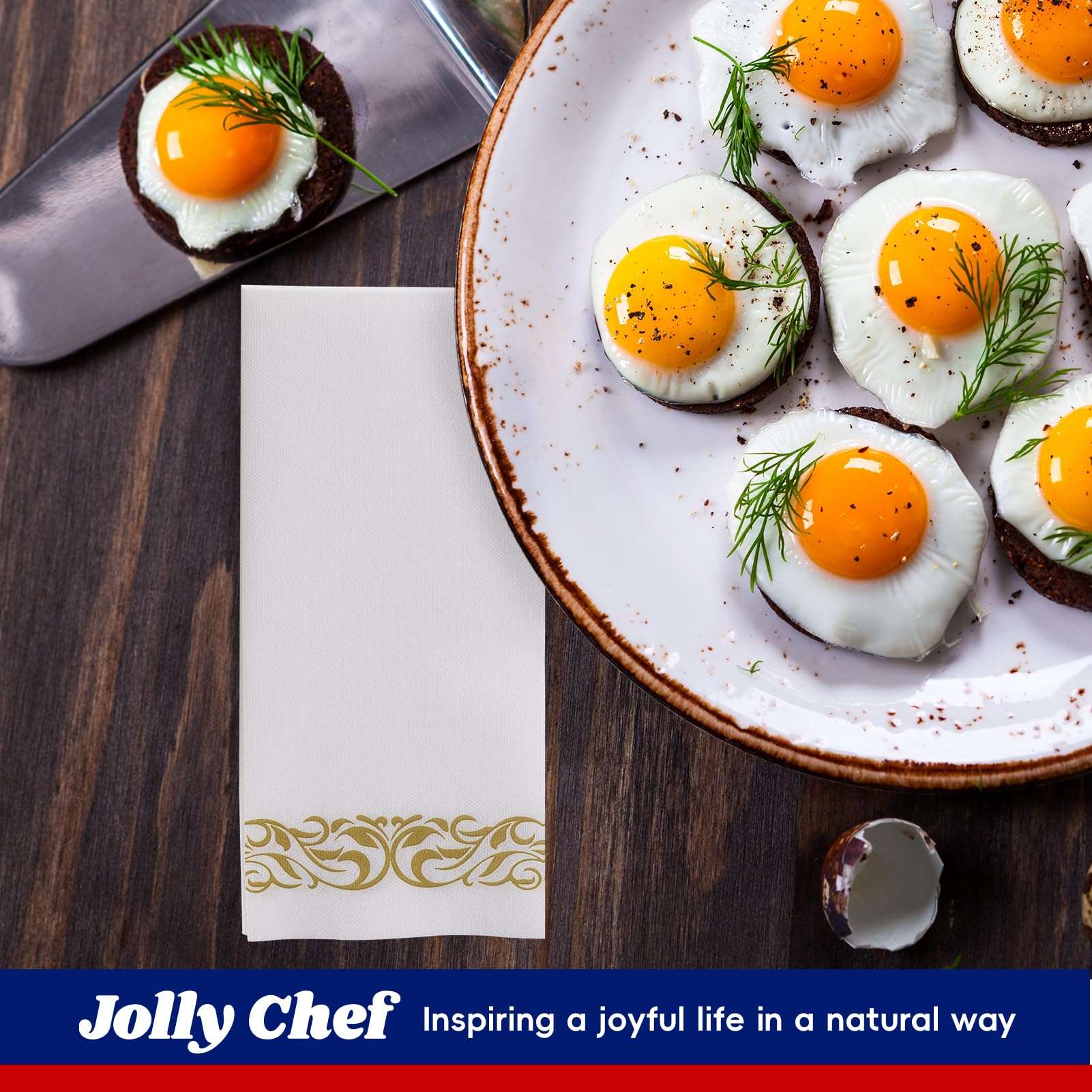 200 Disposable Guest Towels Soft and Absorbent Linen-Feel Paper Hand Towels Durable Decorative Bathroom Hand Napkins Good for Kitchen, Parties, Weddings, Dinners or Events White and Gold 4