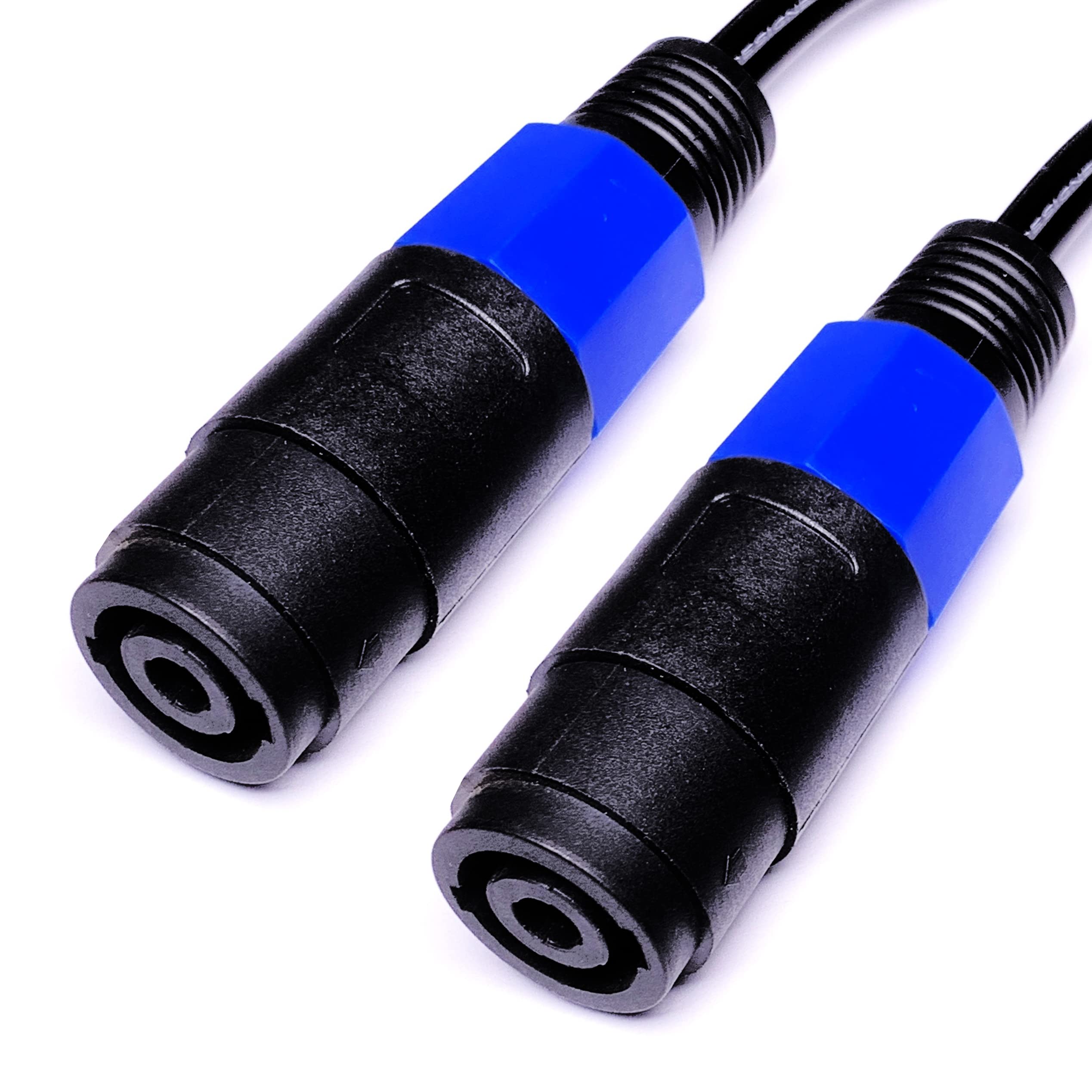 CESS-001L Spade Fork Plug to Speakon Female Jack Adapter for Speaker Cable - 2 Pack (Large Spade) 4