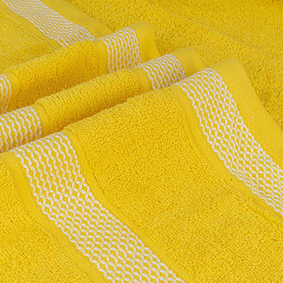 Casa Copenhagen - Egyptian Cotton Solitiare 1 Pcs Large Bath Towel (75 X 150cm) Colour : Butter Yellow 4