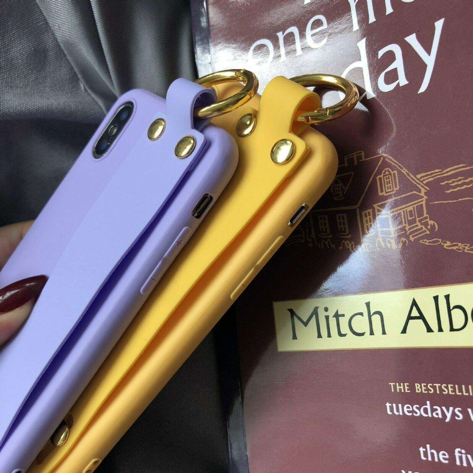 Topwin Hand Strap Case Compatible with iPhone 11, Soft Gel Rubber with Adjustable Wrist Strap Handy Belt Loop Kickstand Viewing Stand Feature Wristband for Apple iPhone 11 6.1'' 2019 (Wine Red) 3