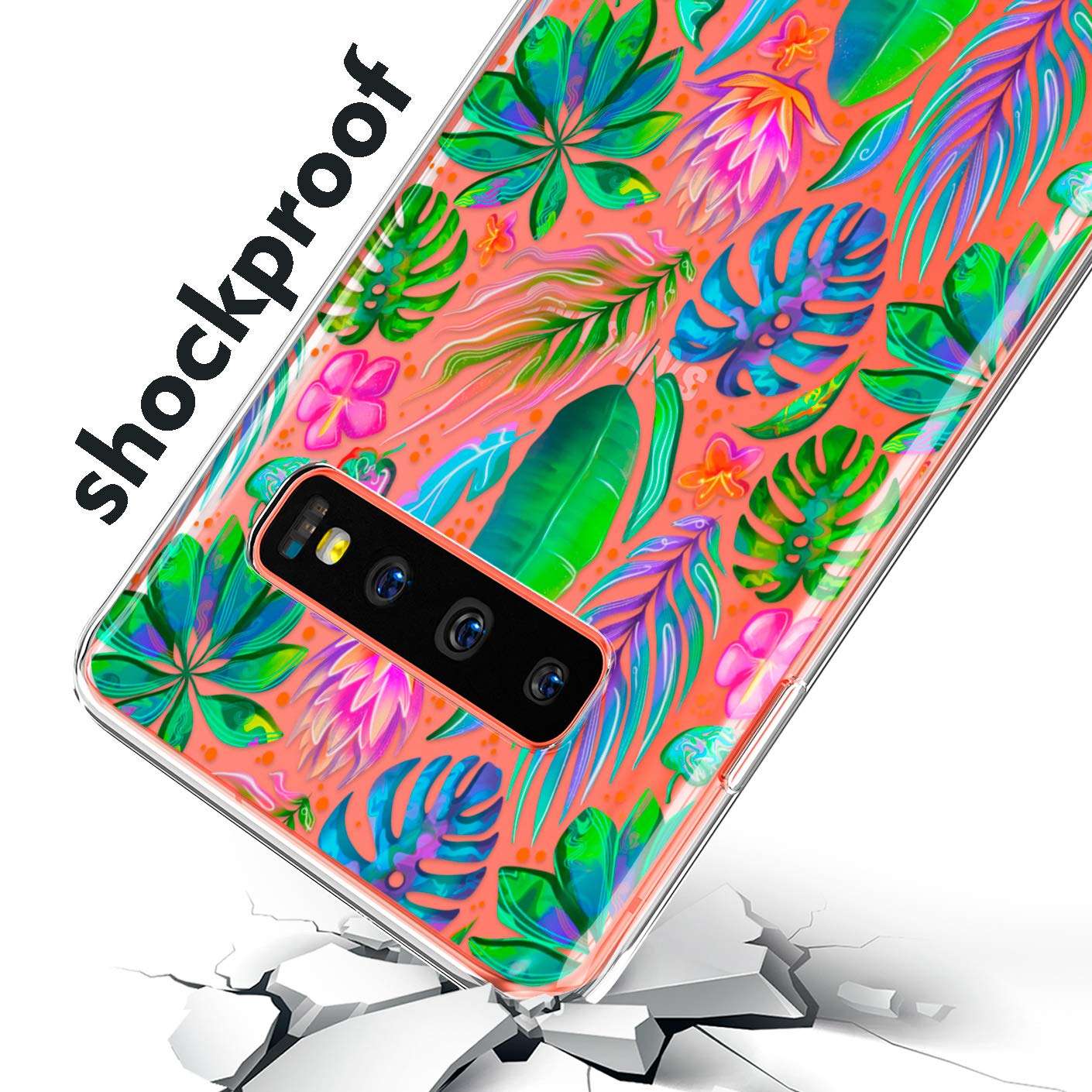 Lex Altern TPU Case Compatible with Samsung Galaxy S21 Note 20 Plus S20 Ultra S10 5G 9 Slim fit Silicone Tropical Print Protective Exotic Lightweight Banana Leaves Flexible Rainforest Plants phh528 2