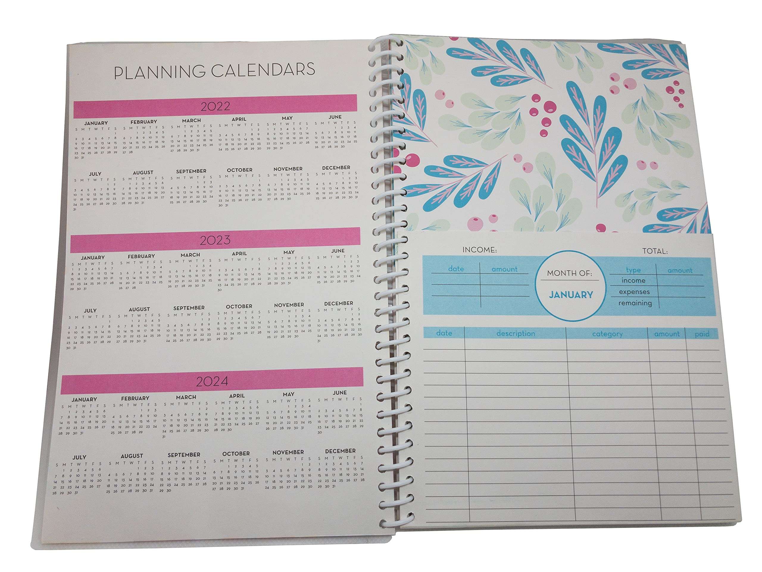 Home Finance & Bill Organizer with Pockets 2022, 7 inches X 10 inches 2