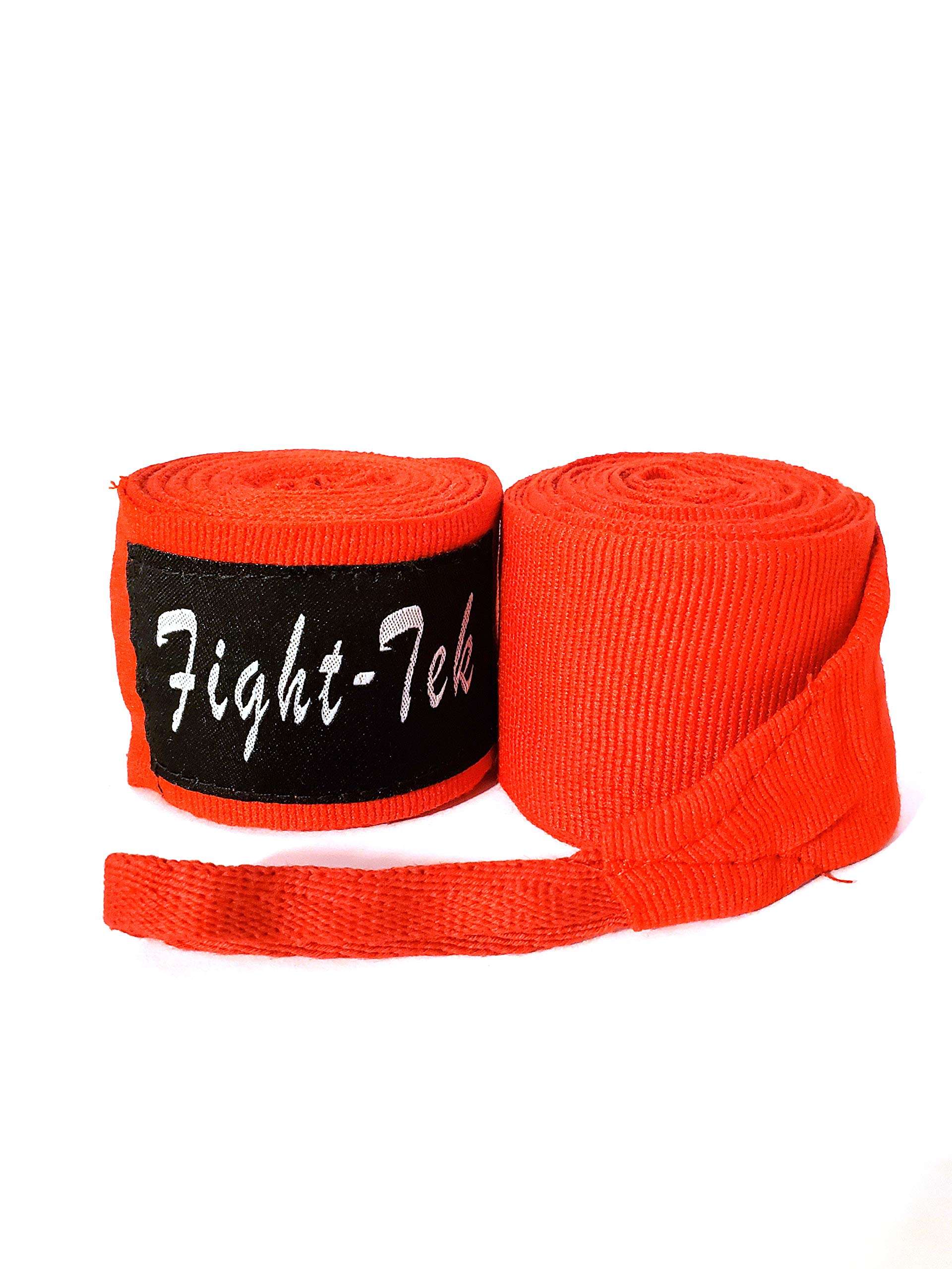 Fight-Tek Mexican Style Boxing Handwraps 180" with Secure Enclosure - for Martial Arts Muay Thai Kickboxing Boxing and MMA - Men and Women (Red) 3