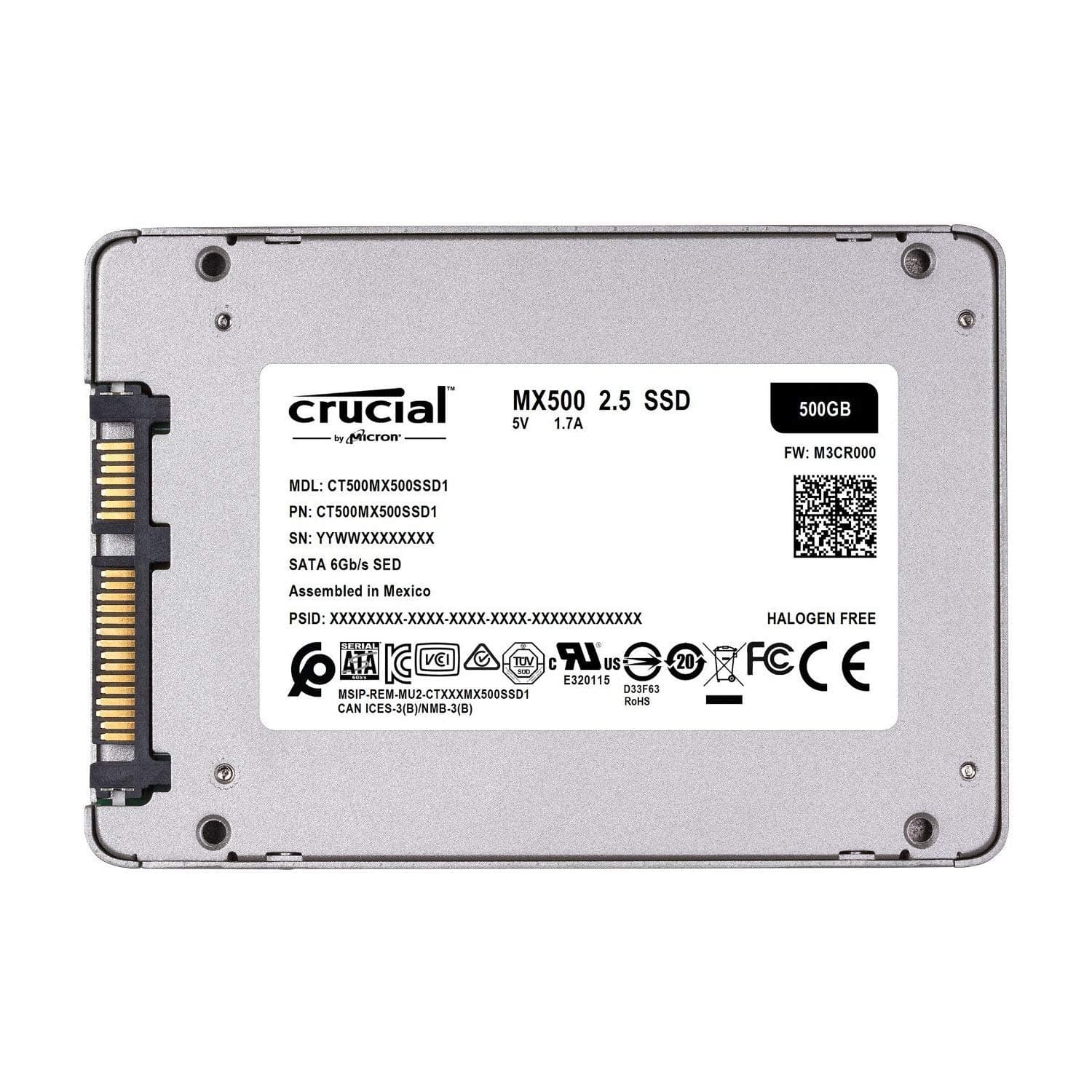 PLATINUM DELUX Special Bundle - CT500MX500SSD1 MX500 500GB 2.5" SSD + AAAwave Aluminum HDD/SSD Mounting Kit 4