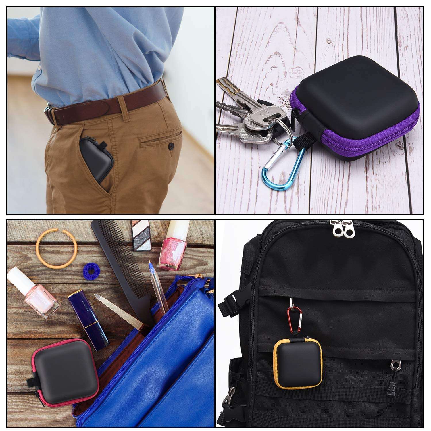 SUNMNS Earphone Case Headphone Storage Bags Compatible with Earbuds, Sport Headphone, 7 Pieces 6