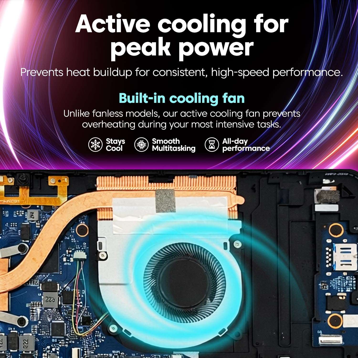 Fusion5 2026 Version 12" 2K Display Windows 11 Tablet PC 12 inch Windows Tablet Computer, Built-in Fan, Fast Charging, Metallic Tablet PC 6