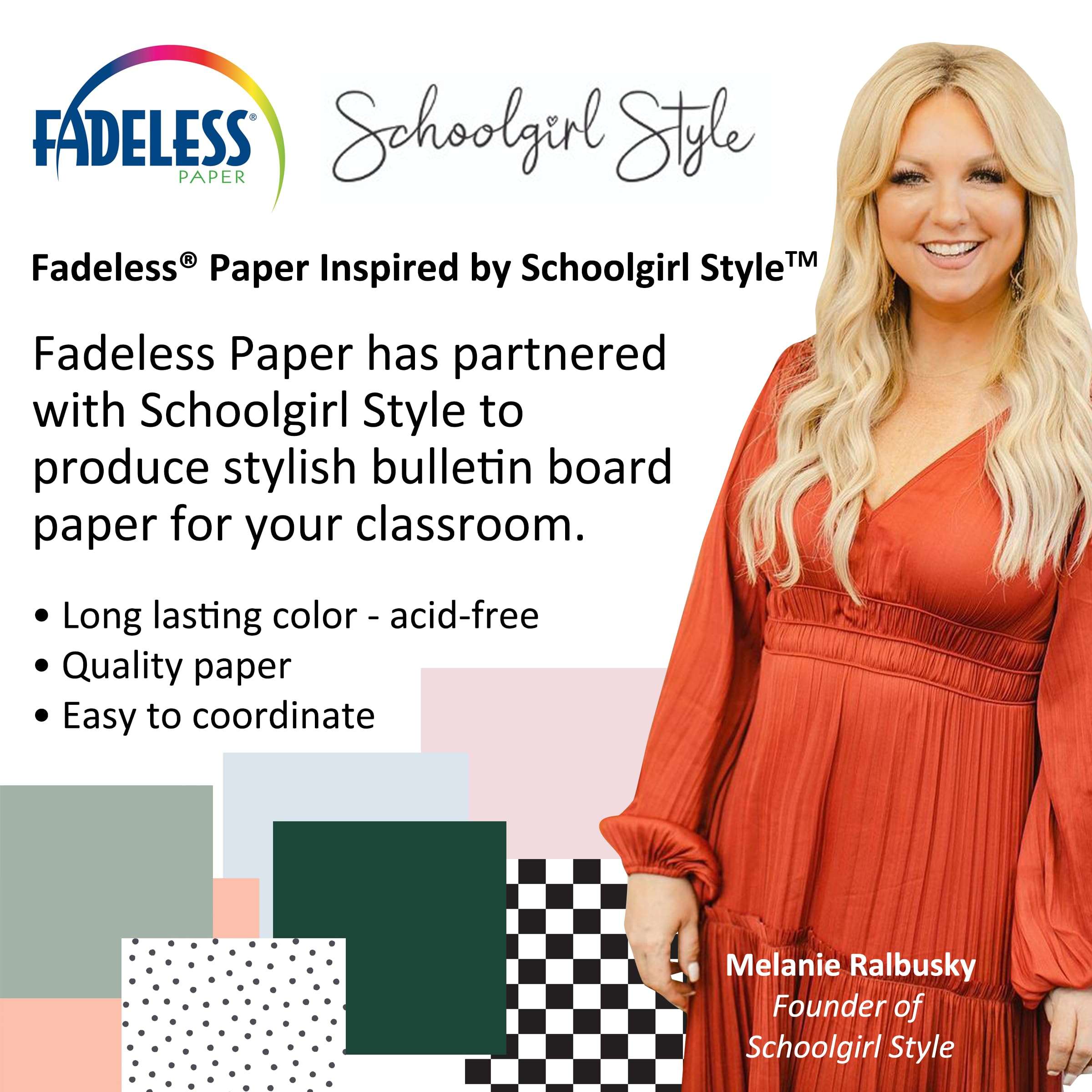 Fadeless Schoolgirl Style Bulletin Board Paper, Cake Pop, 47.25" x 12', 1 Roll 4
