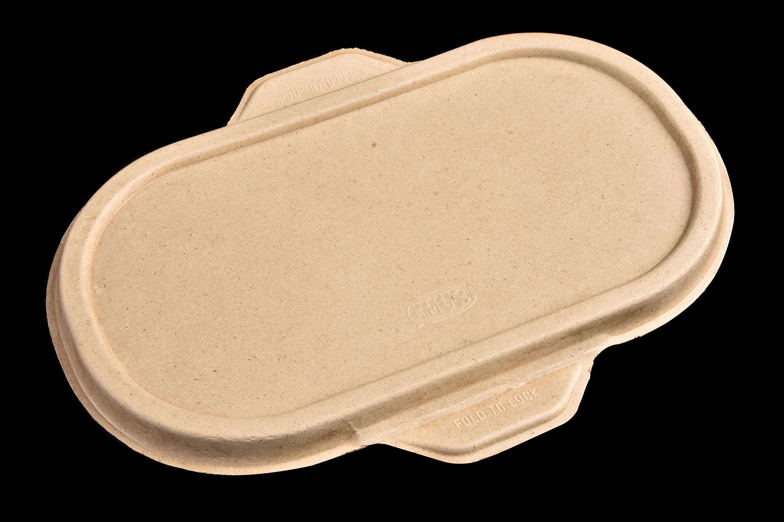 Chuk 750 ml Eco-Friendly Disposable Lid for Container, for Food & Gravy, Pack of 125 Lids Only, Off White (Lid - 750 ml, B) 1