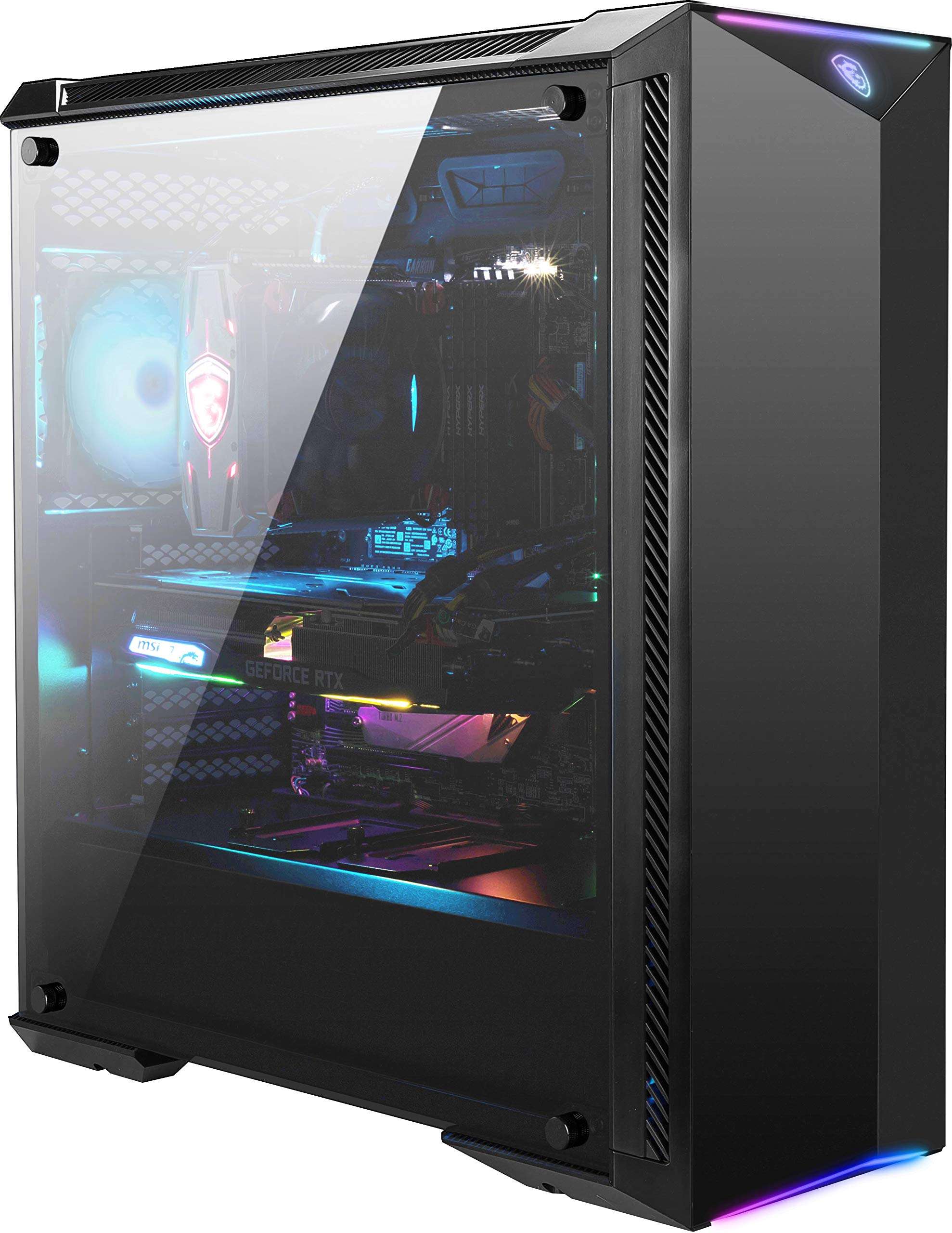 MSI MPG Series GUNGNIR 100, Premium Mid-Tower PC Gaming Case: Tempered Glass Side Panel, ARGB 120mm Fan, Liquid Cooling Support up to 420mm Radiator, Supports 3D Printed Parts 6