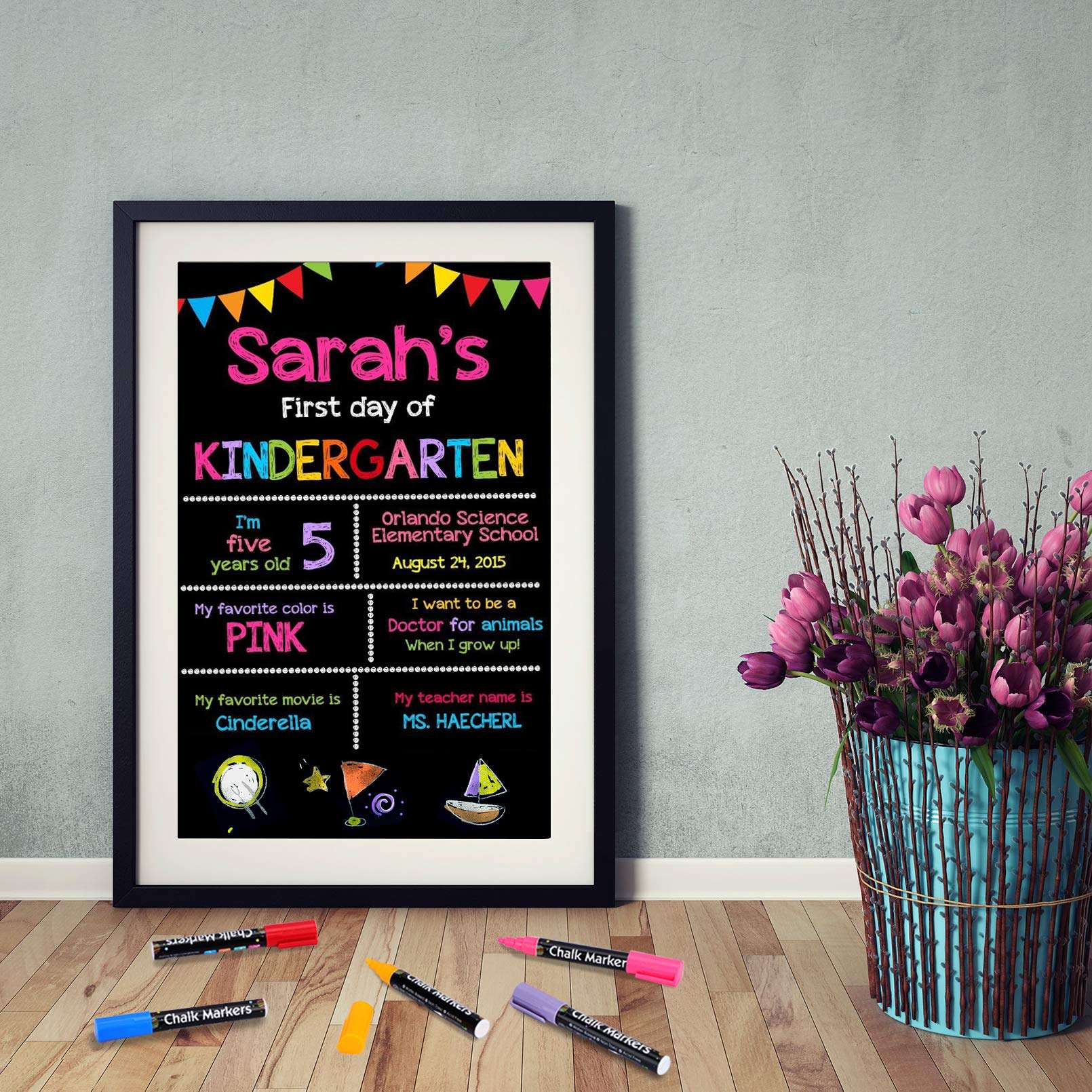 Chalk Markers, Morfone 20 Colors Liquid Chalkboard Markers for Chalkboards, Windows, Chalk Wallpaper, Jars, Labels, Car, Glass, Mirror (6mm Reversible Tip) 6