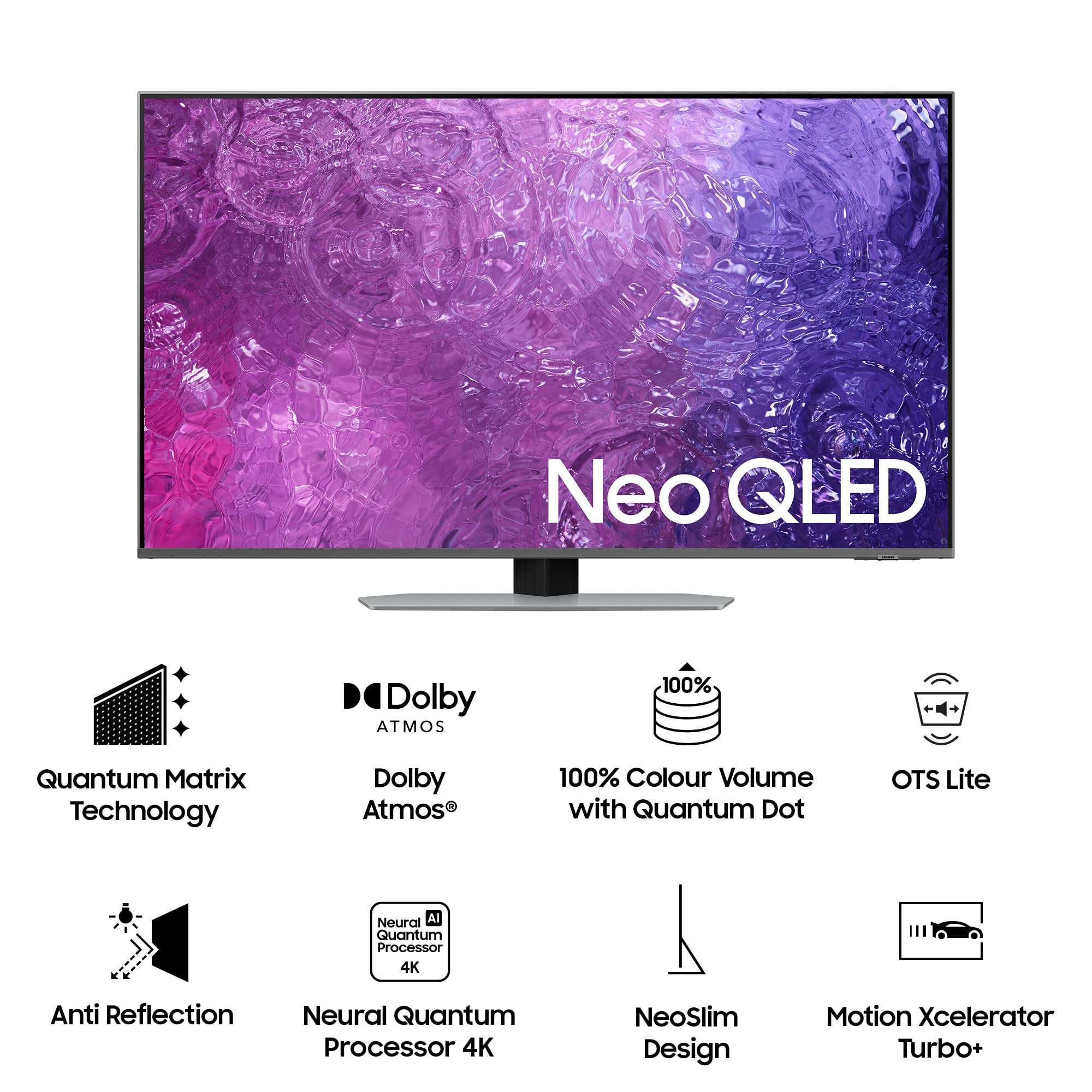 Samsung 125 cm (50 inches) 4K Ultra HD Smart Neo QLED TV QA50QN90CAKLXL (Carbon Silver) 3