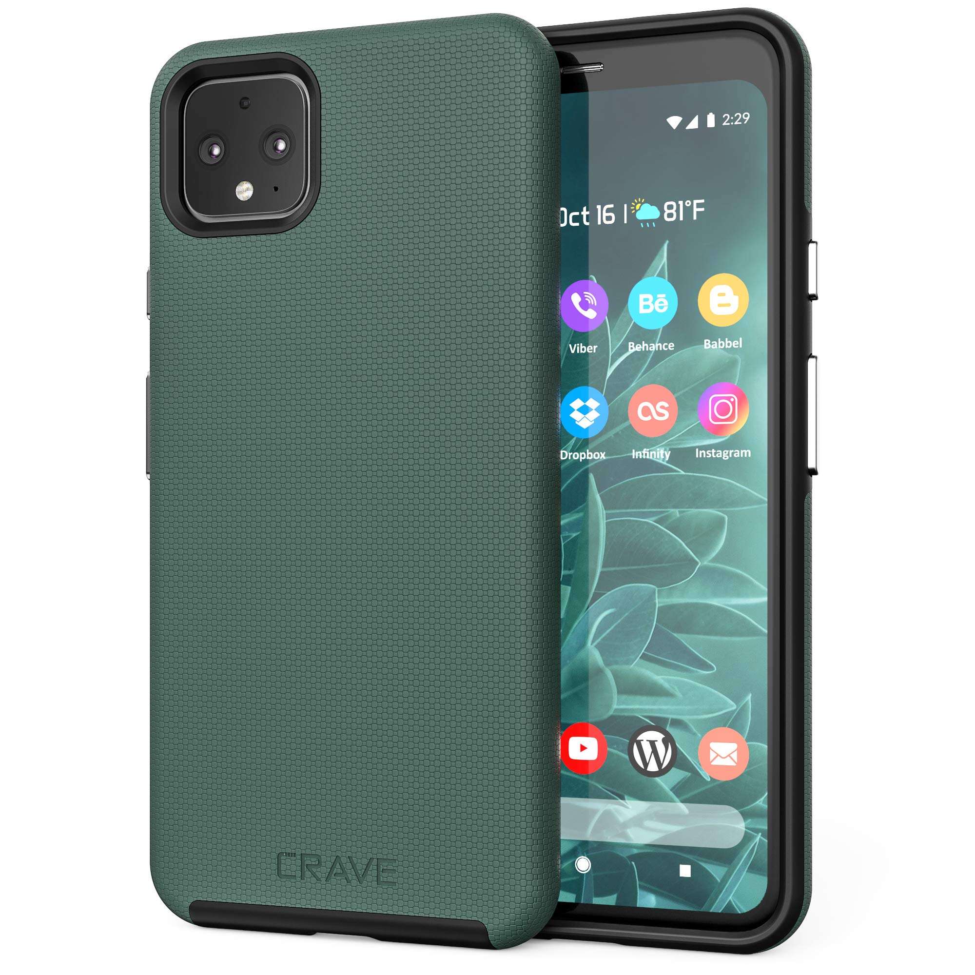 Crave Dual Guard for Google Pixel 4 XL Case, Shockproof Protection Dual Layer Case for Google Pixel 4 XL - Forest Green 1
