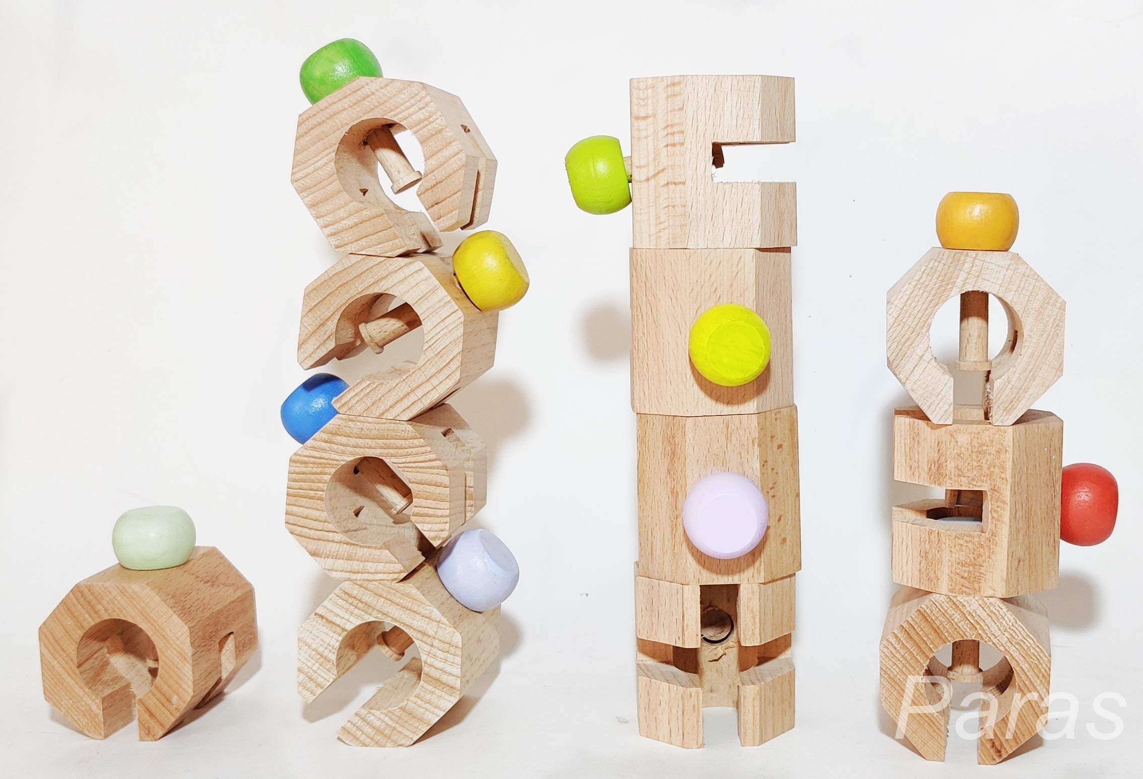 Paras | 12 Pc Wooden Connectable Chain Educational and Learning Toys 1