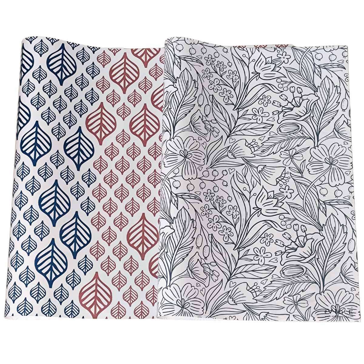 eVincE Leaf with Sepal dual tone Gift Wrapping Paper | 2 designs, 25 Sheets each |Beautiful Wraping Paper for Birthday Anniversary Christmas Diwali Gifts (Pack of 50) (50 x 70 cms) 4