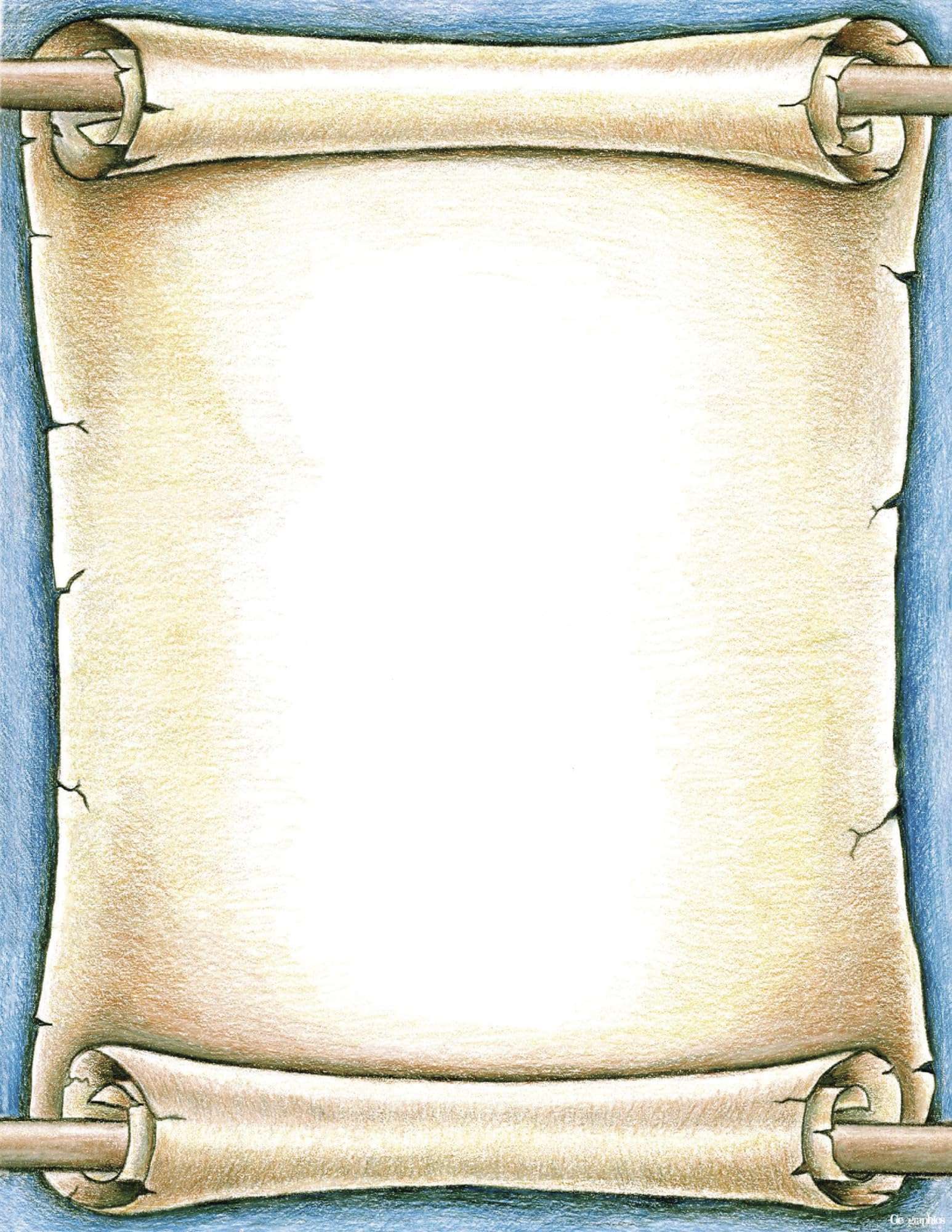 Royal Consumer Products School Specialty Scroll Design Printer Paper, 8-1/2 x 11 Inches, 100 Sheets - 067575 1