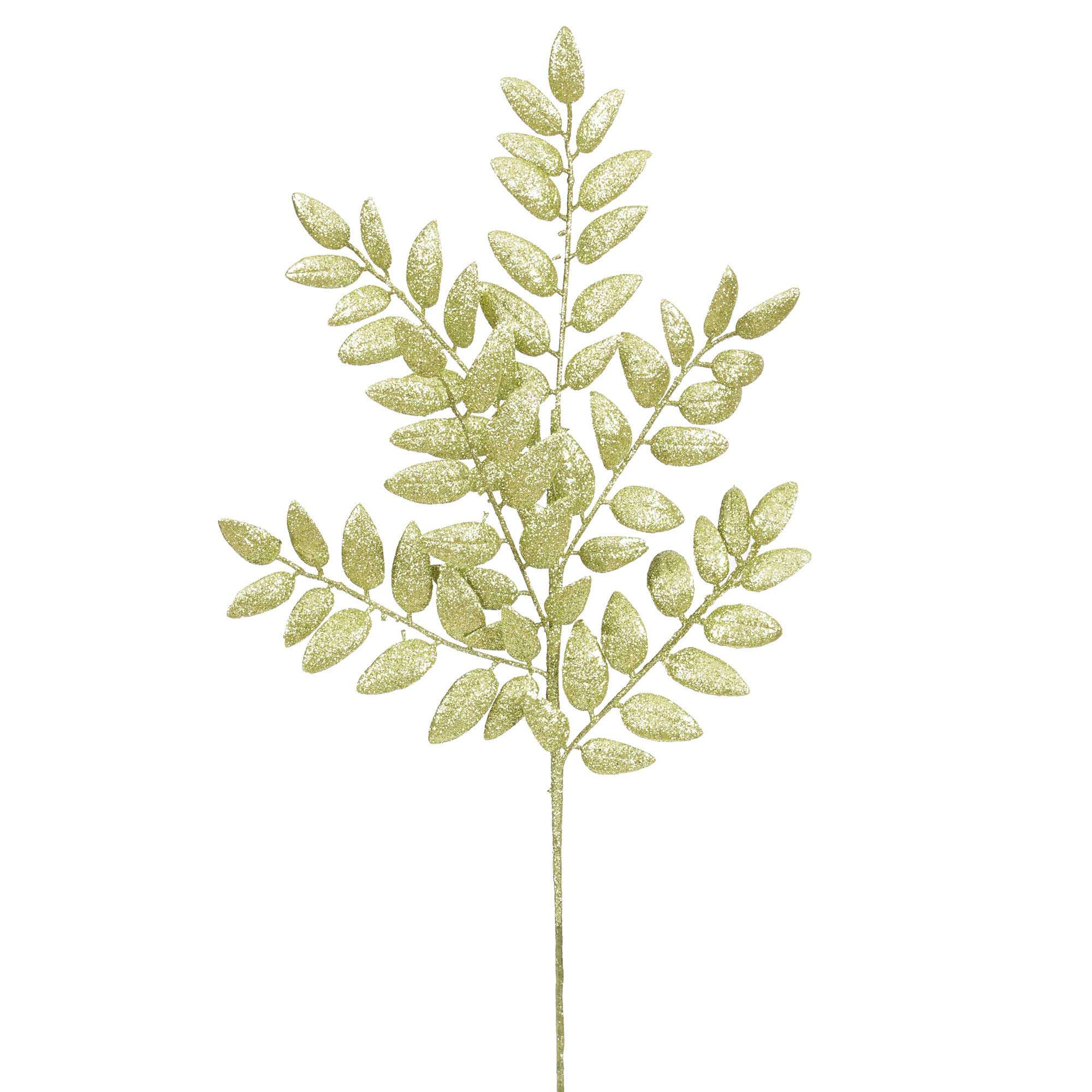 Vickerman 22" Lime Glitter Honey Locust Artificial Christmas Spray. Includes 6 Sprays per Pack. 1