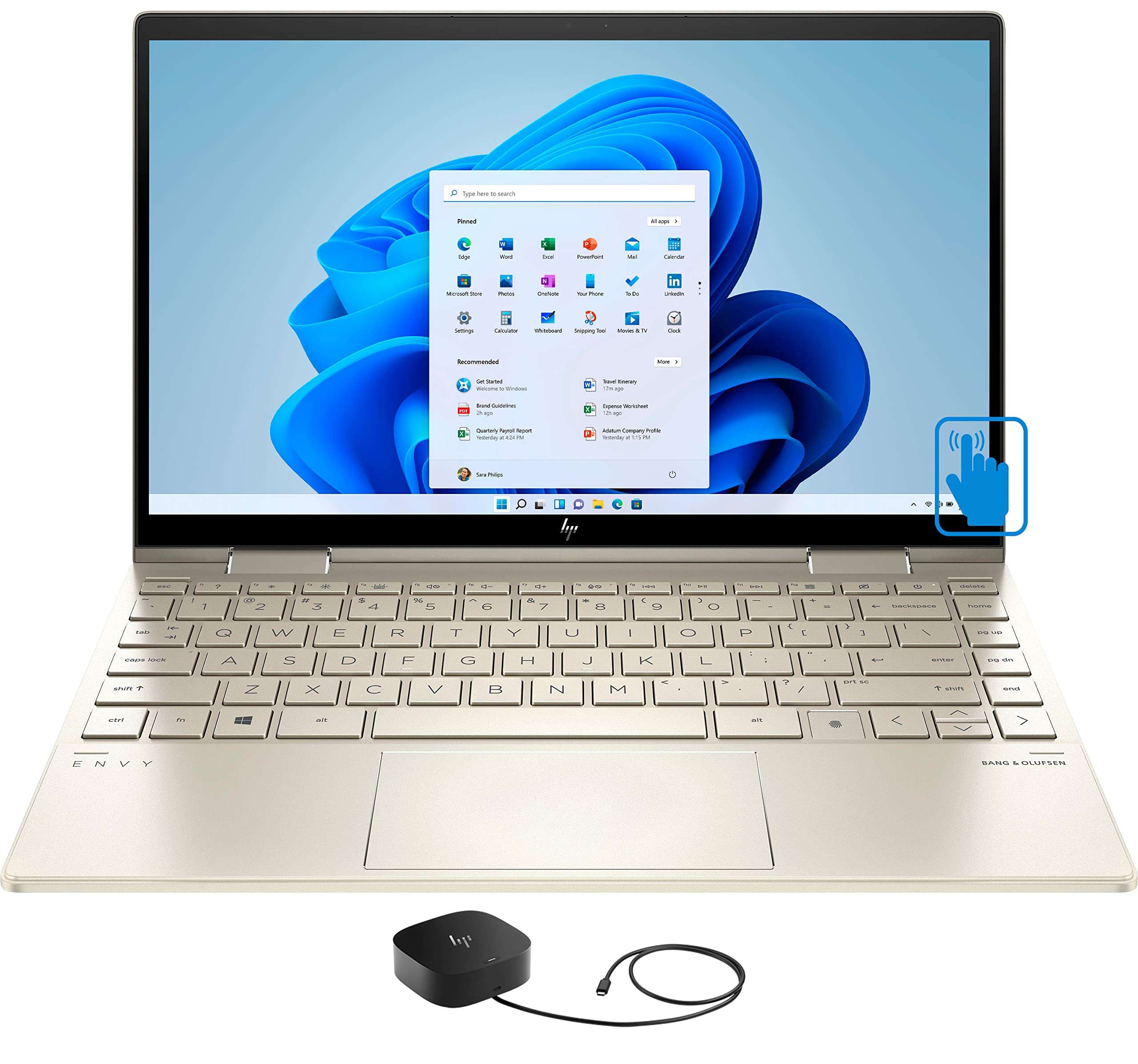 HP Envy x360 13m Home & Entertainment 2-in-1 Laptop (Intel i7-1195G7 4-Core, 8GB RAM, 512GB PCIe SSD, Intel Iris Xe, 13.3" 60Hz Touch Full HD (1920x1080), Fingerprint, WiFi, Bluetooth, Win 11 Pro) 1