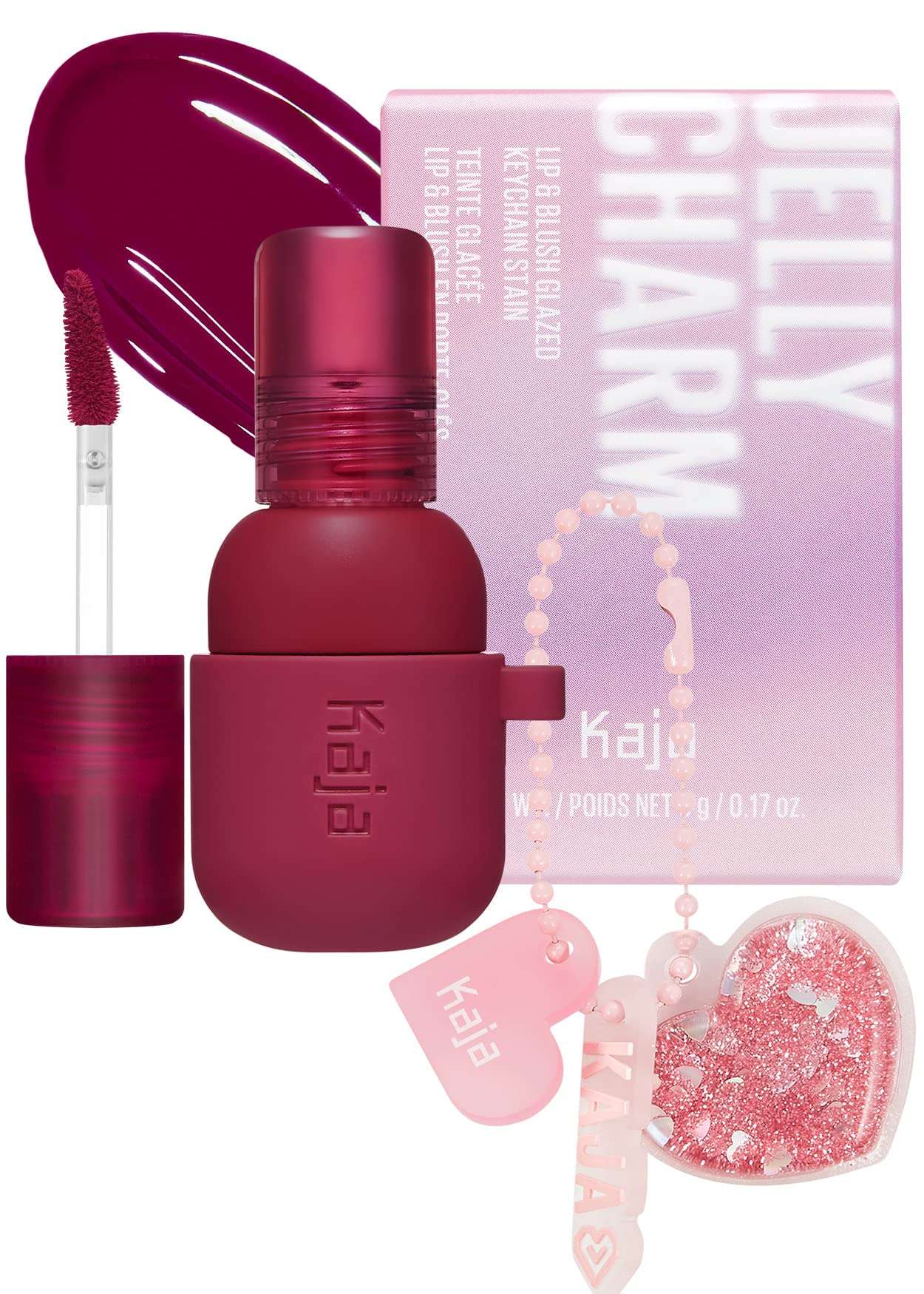 Kaja Lip & Blush Glazed Keychain Stain - Jelly Charm 01 Cherry Spritz + Lip & Blush Glazed Keychain Stain - Jelly Charm 06 Mocha Glaze Bundle 3