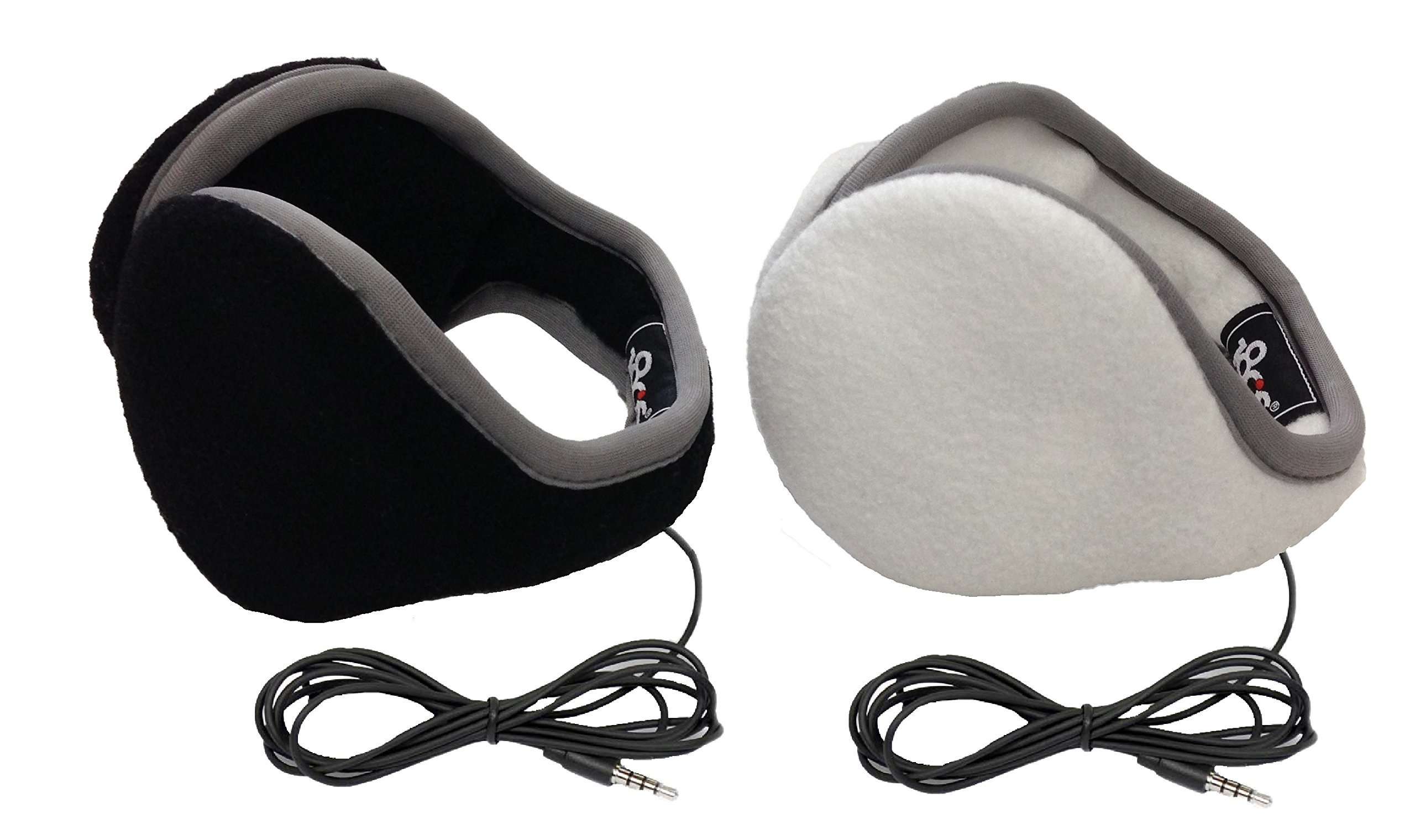 180s Unisex 2-Pack Behind the Head Adjustable Ear Warmers With Built In Headphones