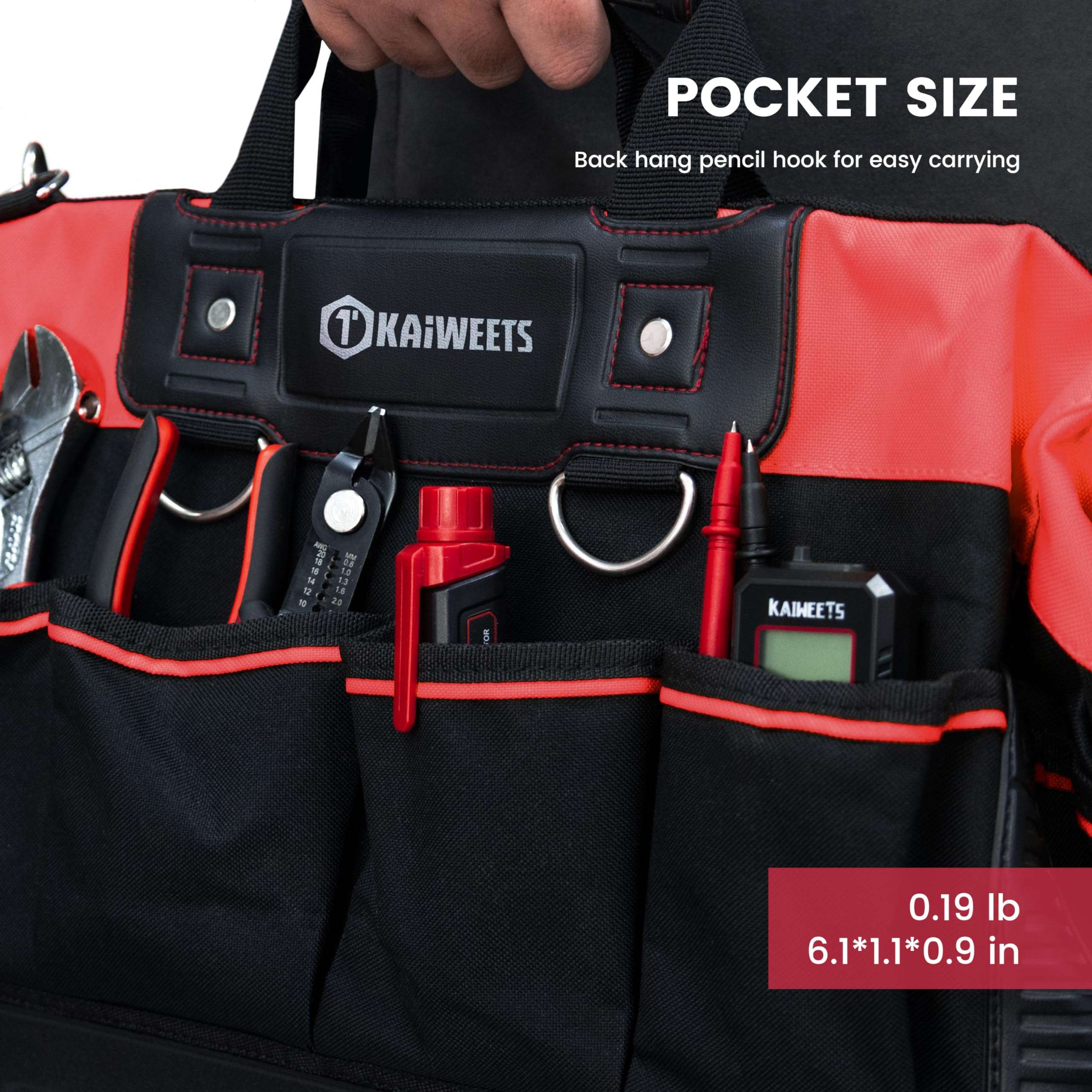 KAIWEETS HT100 Non Contact Voltage Tester AC Electricity Detect Pen 12V-1000V/48V-1000V Dual Range with LCD Display LED Flashlight Buzzer Alarm Wire Breakpoint Finder 6