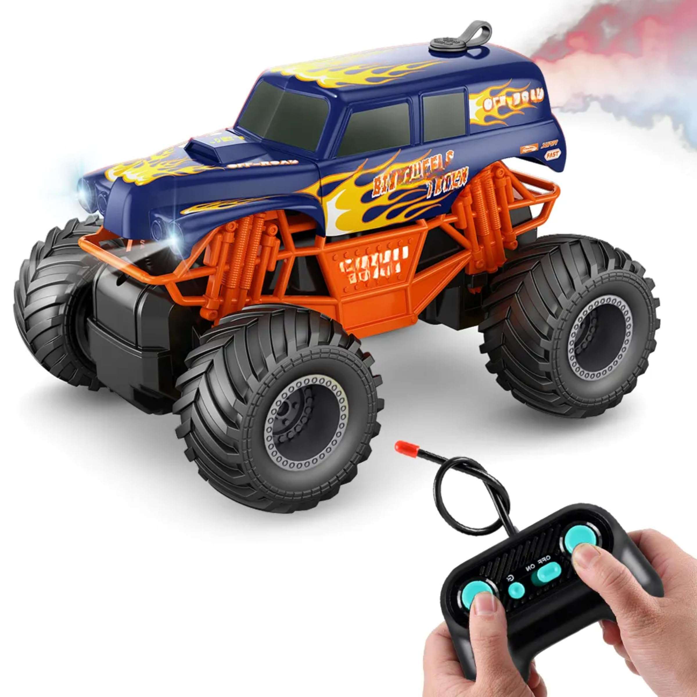 VRION® Toy Mad Racing Car Rock Crawler for Boys 4+ Years Rechargeable RC Car for Boys IExtreme Power Monster Truck Remote Control Car for Off-Road Adventures Pack of 1 (Yellow) 4