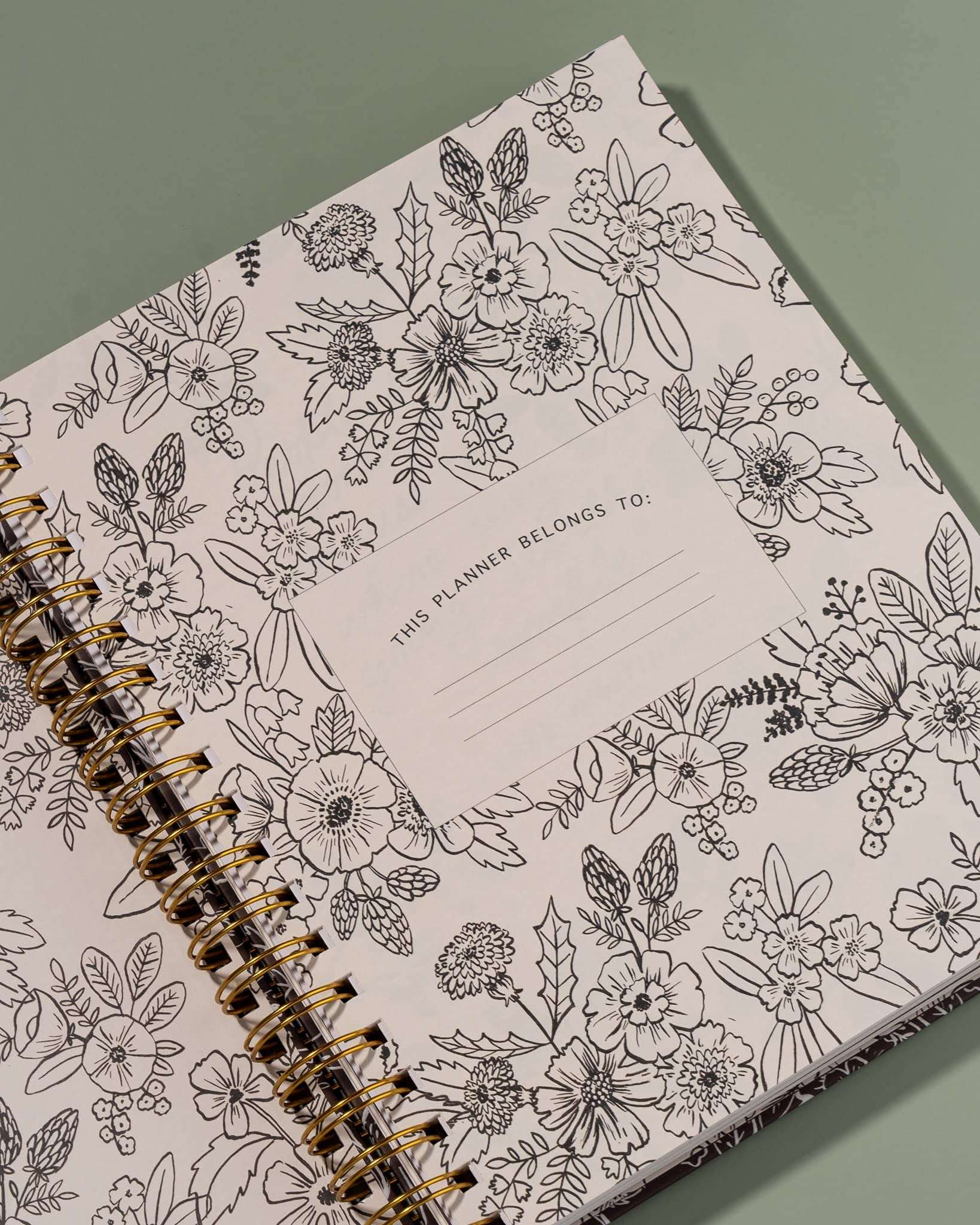 The Ink Bucket Undated Tropical Mint Planner | Sturdy Print Magnetic Box and Gold Spiral Binding | 100gsm | Size 20cm X 25cm 3