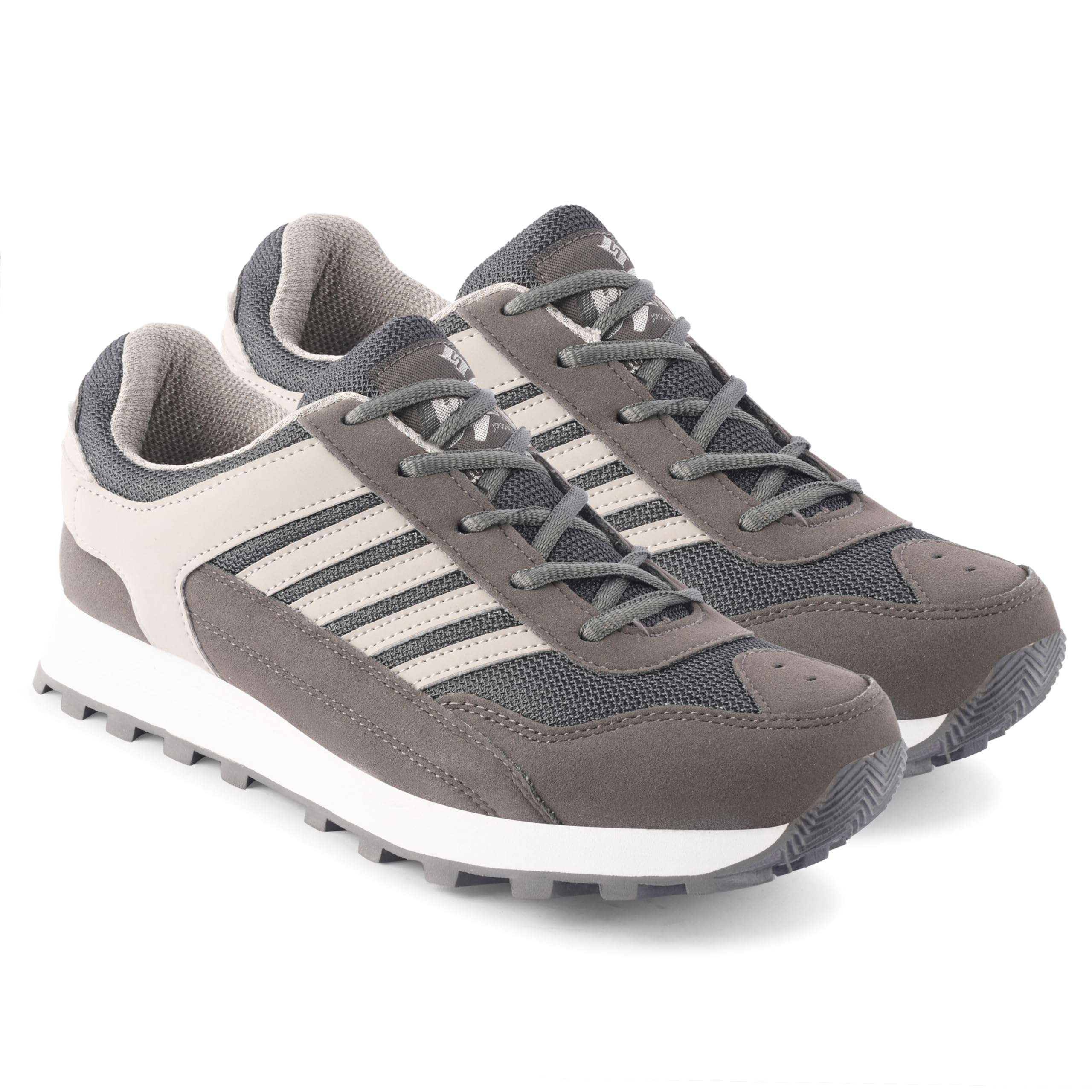 FLYO by Lakhani Vardaan Pace82 Running/Walking Outdoor Shoes with Anti-Skid Rubber Sole (Brown Cream, 10)