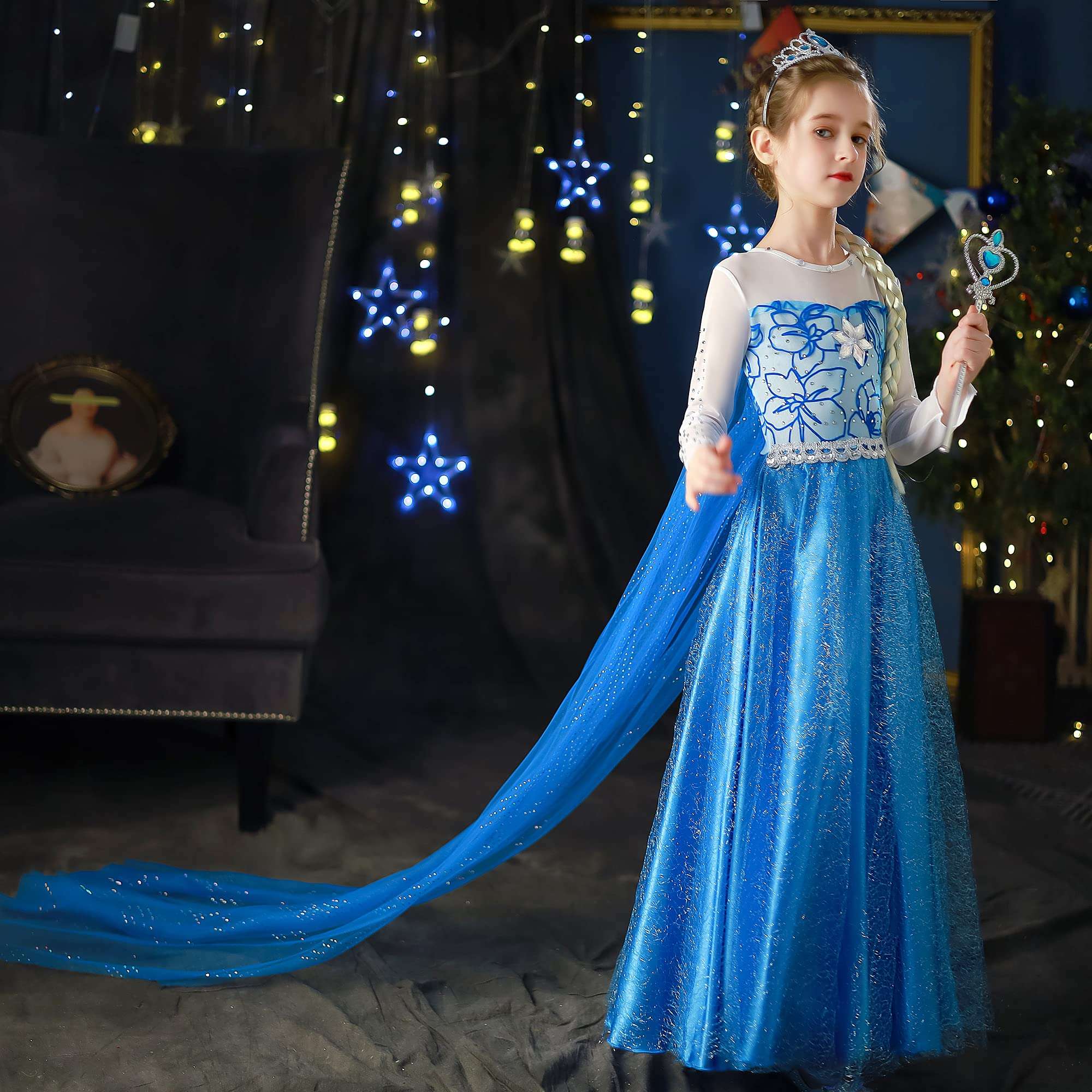 Princess Dresses for Girls, AYTFMEV Princess Costume Dress up Cosplay Fancy Party Age 2-12Y 5