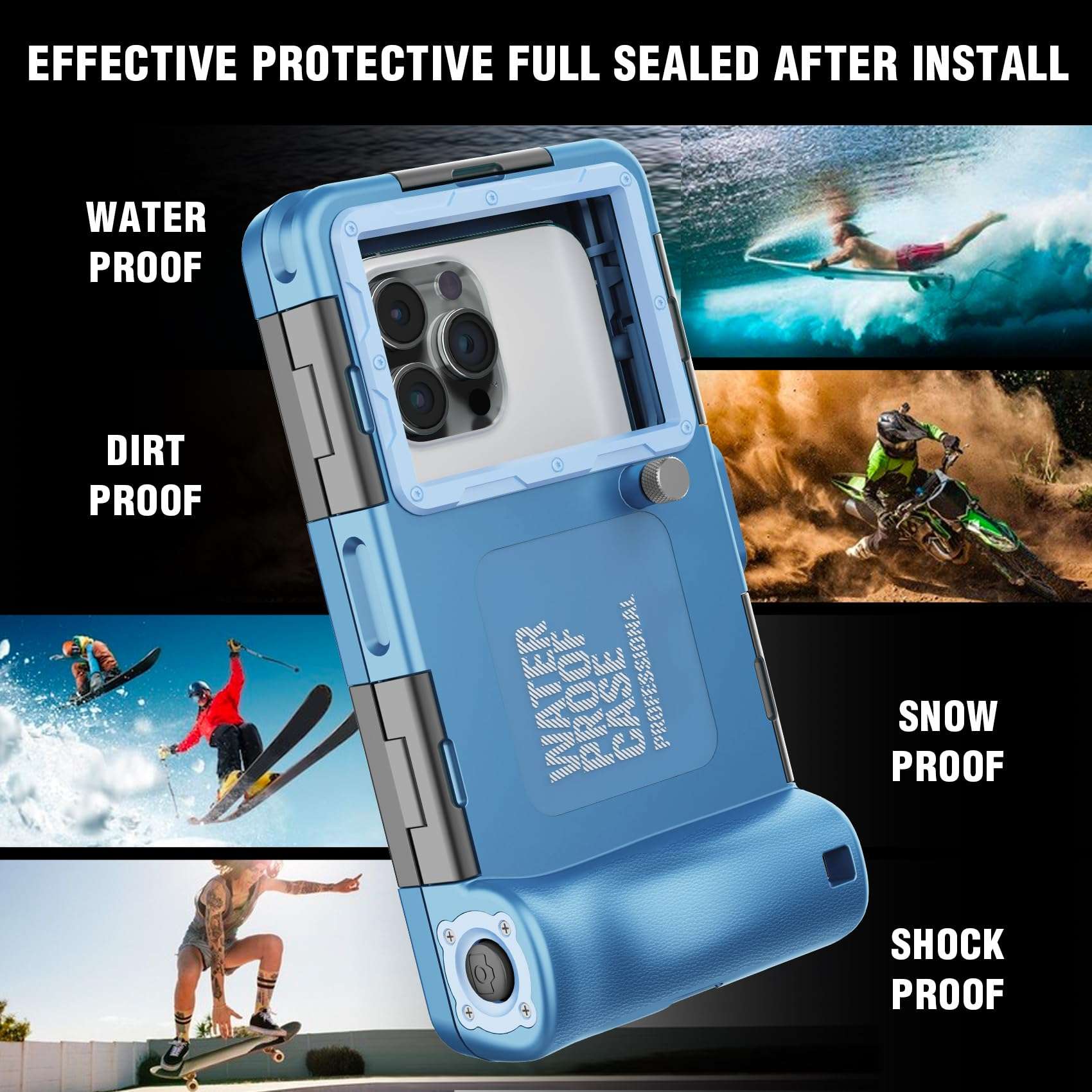 Galaxy A21 Waterproof Phone Case for Samsung Galaxy A21 with Screen Protector Snowproof Shockproof Dustproof Full Body Protective Phone Case Cover for Samsung A21 Teal 2