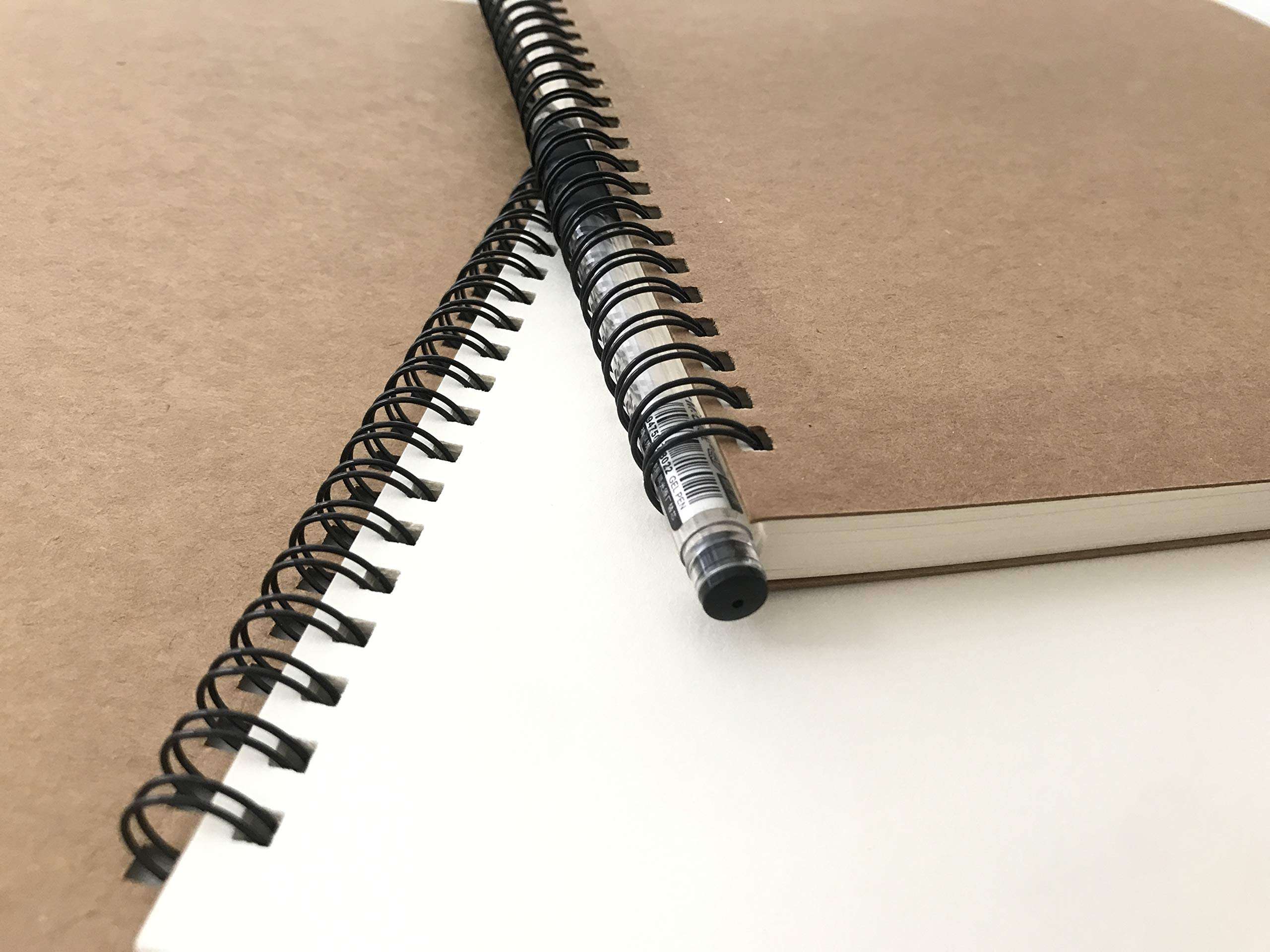 AccuPrints A5 Pack of 2 Craft Notebook, 80 leaf 160 Pages,Blank or Unruled | Travel Writing Notebook,Journal,Notepad,Sketchbook|For Students,Office College Spiral Diary 3