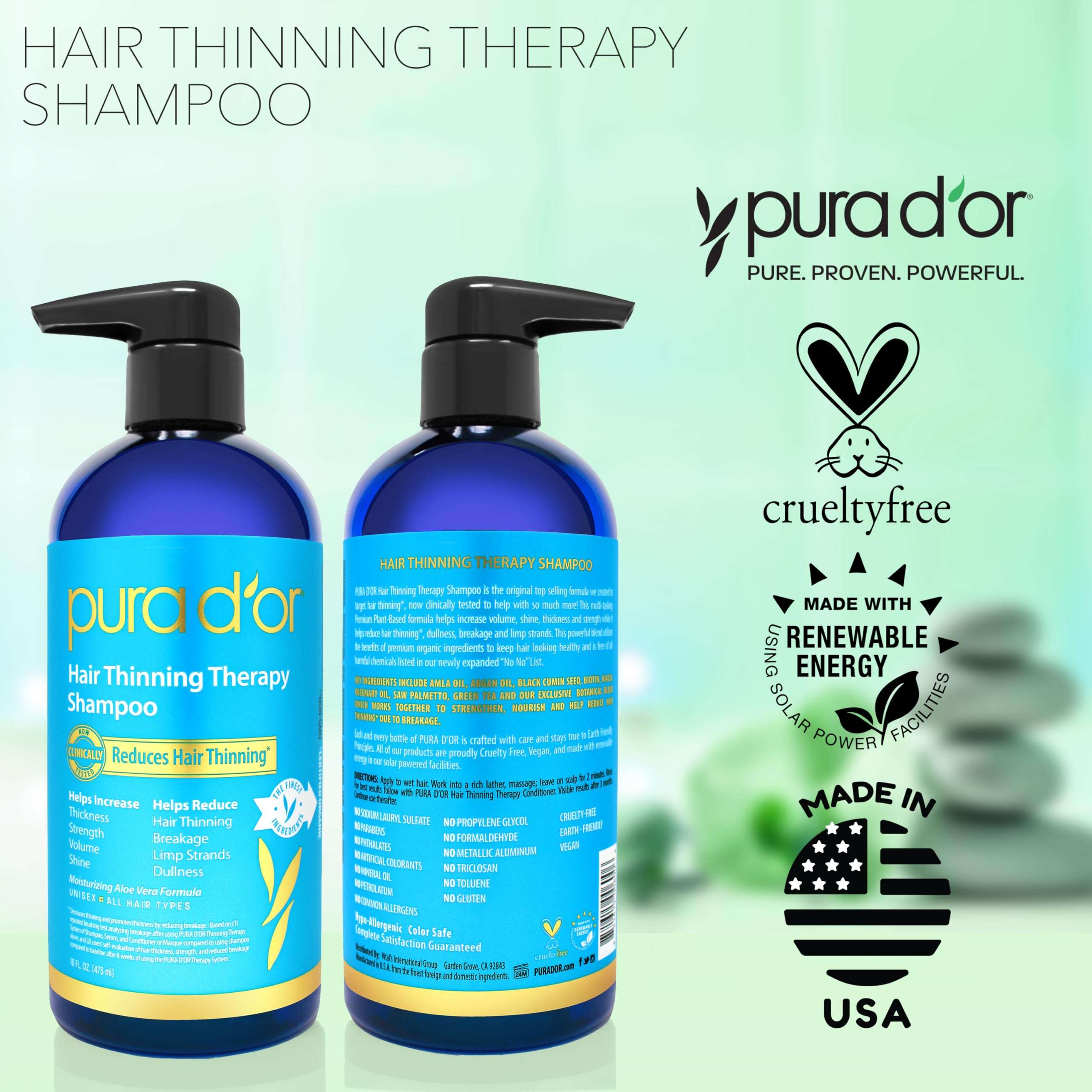 Pura d'or Hair Loss Prevention Therapy Shampoo - 16 Fluid Ounce 6