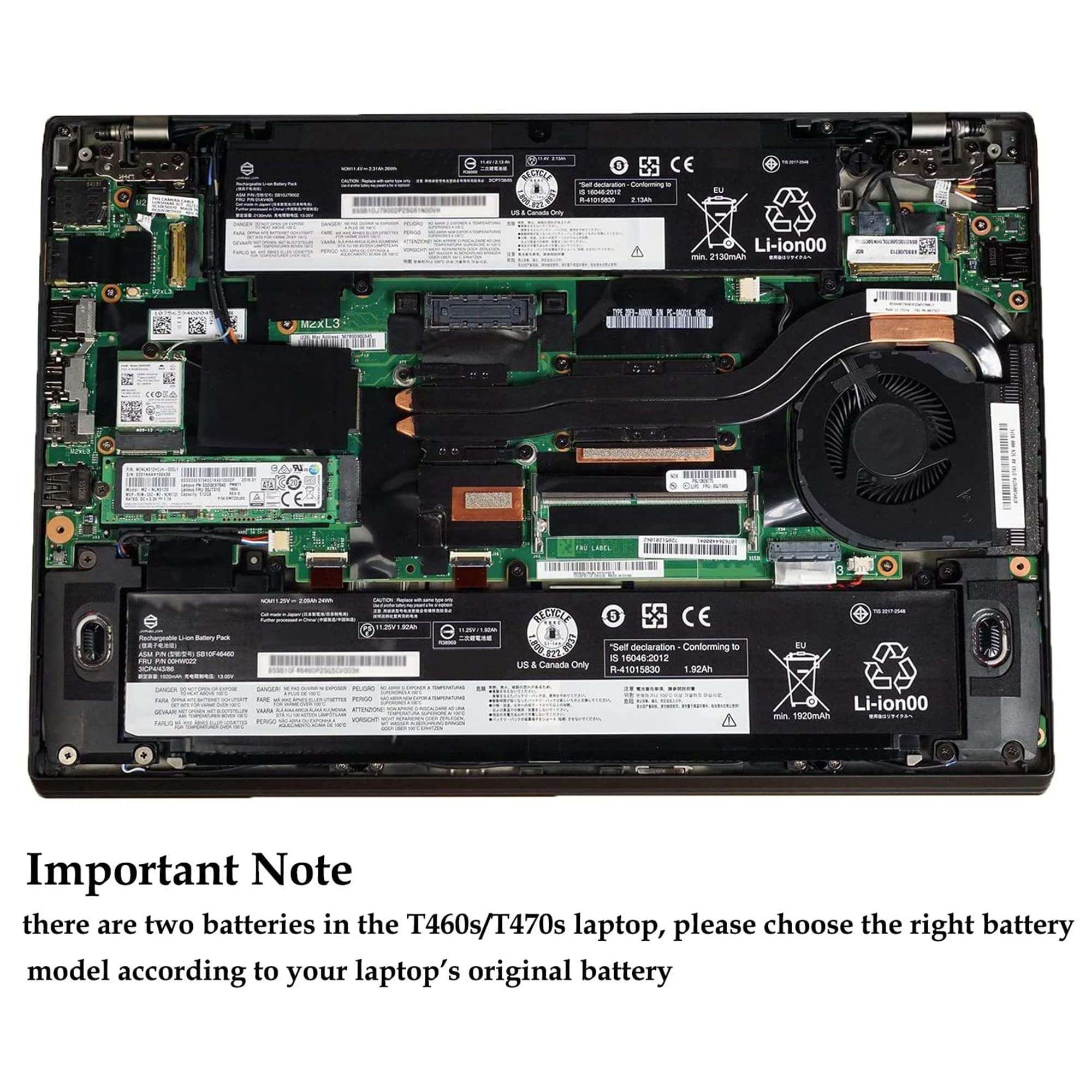 JIAZIJIA 01AV425 SB10K97582 Laptop Battery Replacement for Lenovo ThinkPad T470 T480 P51S T570 T580 A475 A485 Series 61+ 01AV491 SB10K97583 4X50M0881 01AV426 L18M6P71 SB10K97661 02DL023 10.8V 48Wh 6