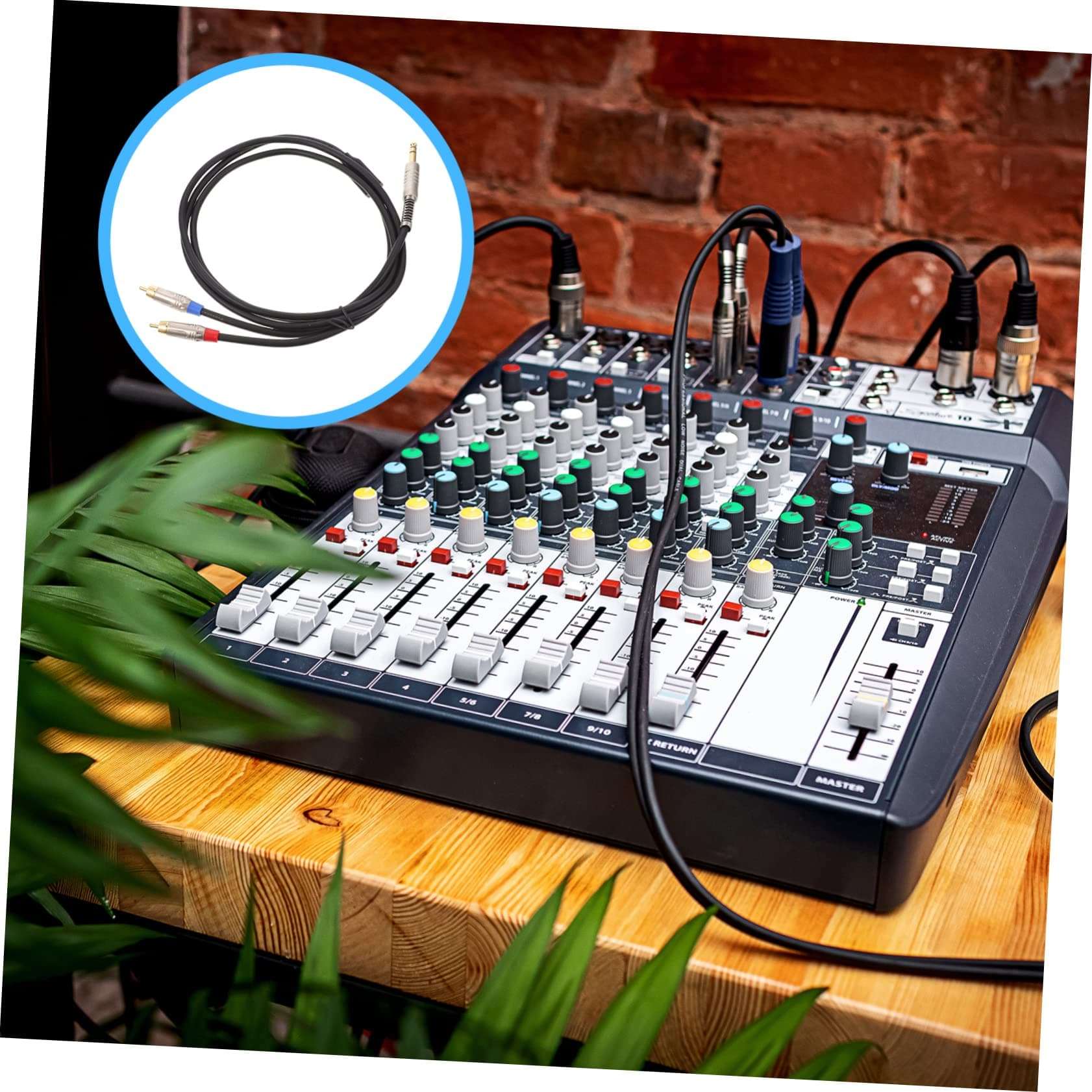 Mikikit 1 Meter Stereo Male to Adapter Cable Audio Transferring Cord for Home Theater Car Audio and Headphone 6