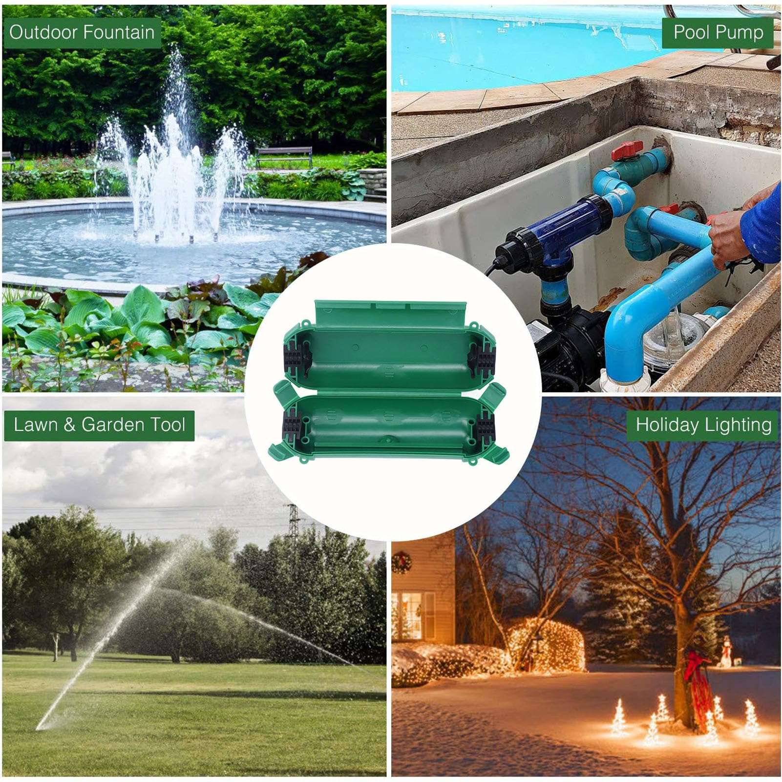 Outdoor Extension Cable Cover, Versatile Cable Junction Box Outdoor Cable Cover with Protective Seal for Lighting 3