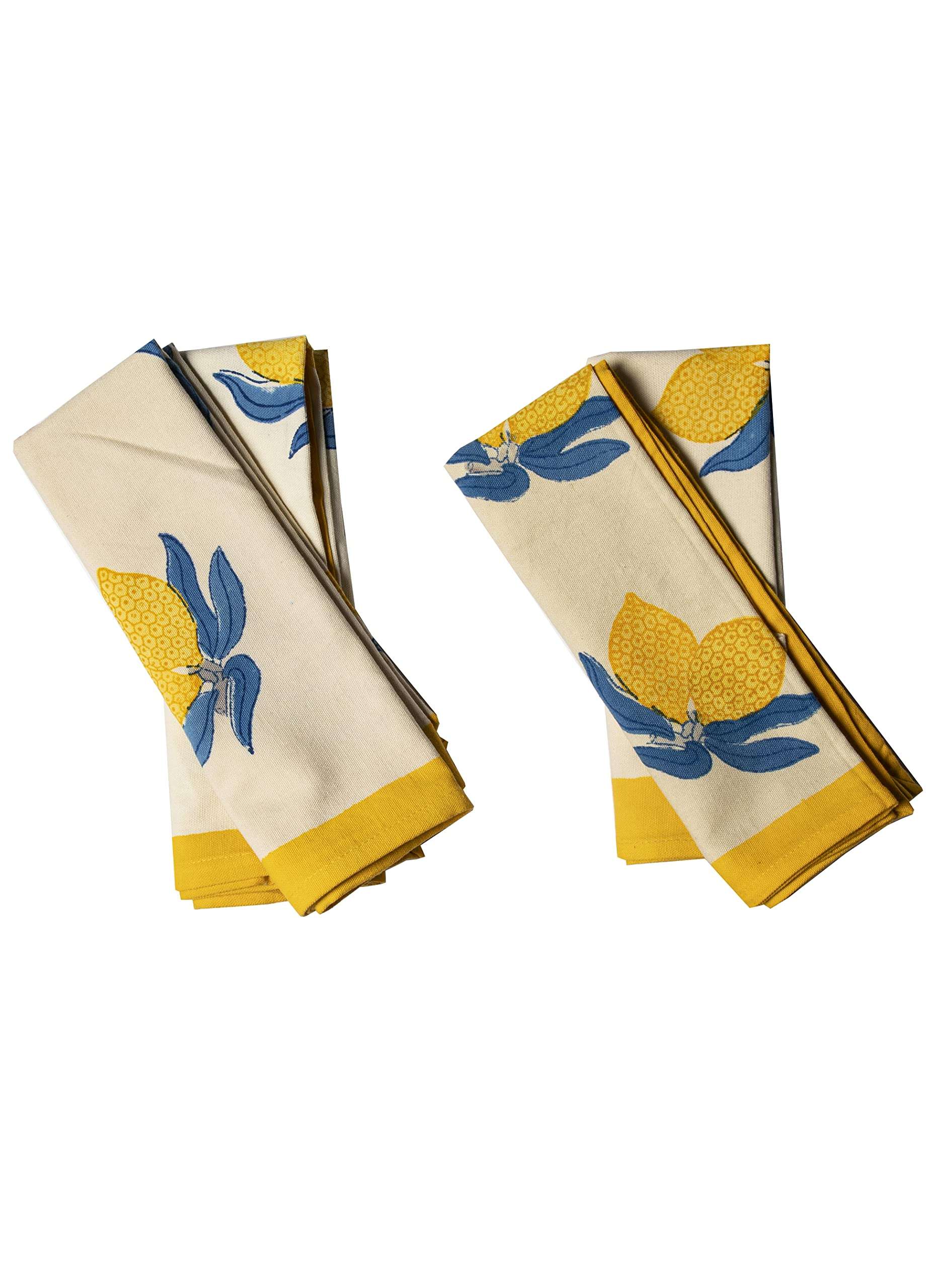 CONTRAST LIVING Dammre Hand Block Printed Kitchen Towel/Dish Towel/Hand Towel Multi Color Set of 3 Pcs 5