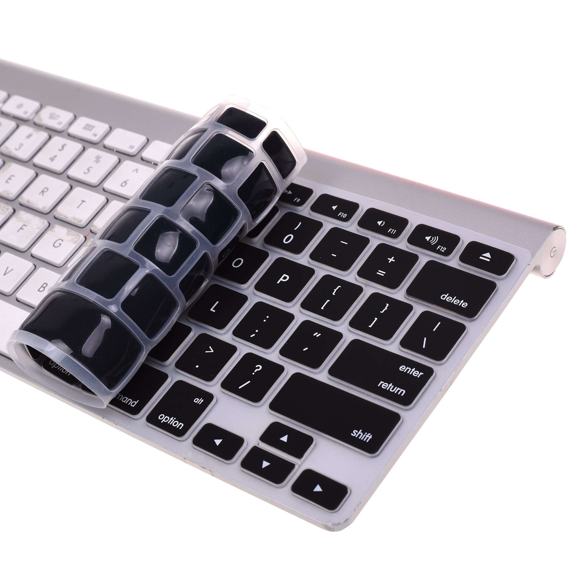 Cosmos ® Ultra Thin Clear Soft Silicone Keyboard Cover Skin Protector for Wireless Keyboard MC184LL/B (Black) 5